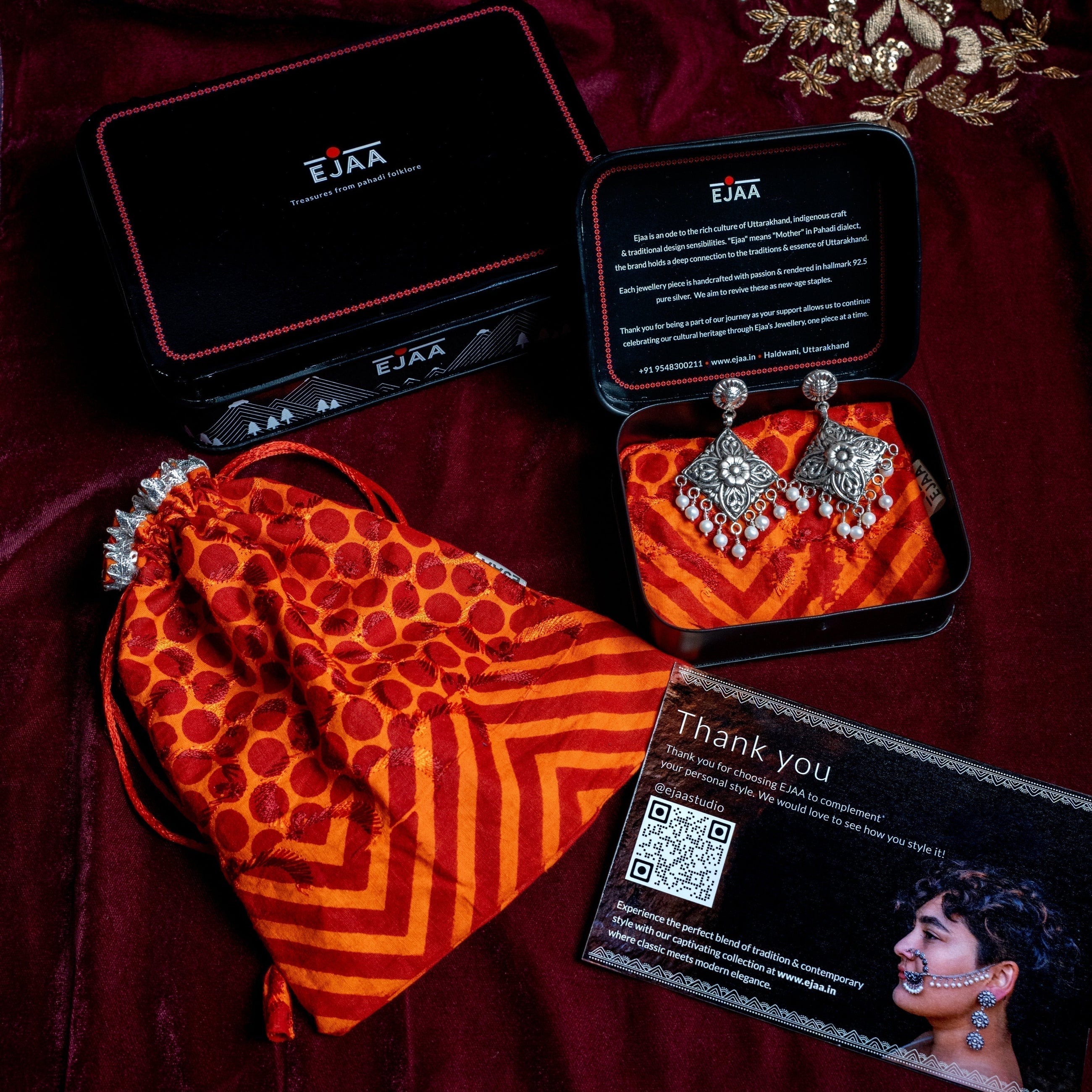 Chandak Silver Studs Earrings