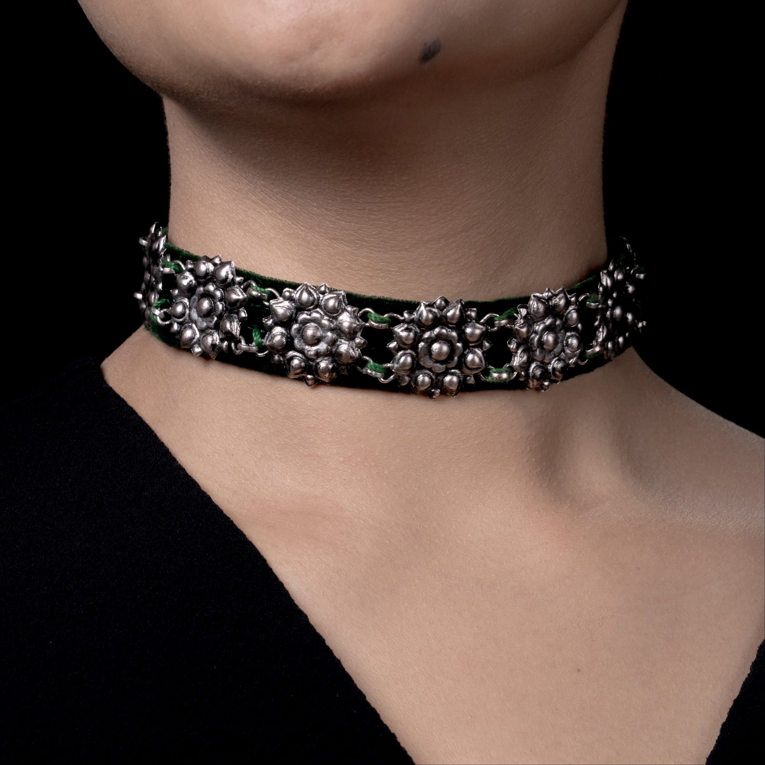 Chandak Guluband Silver Choker