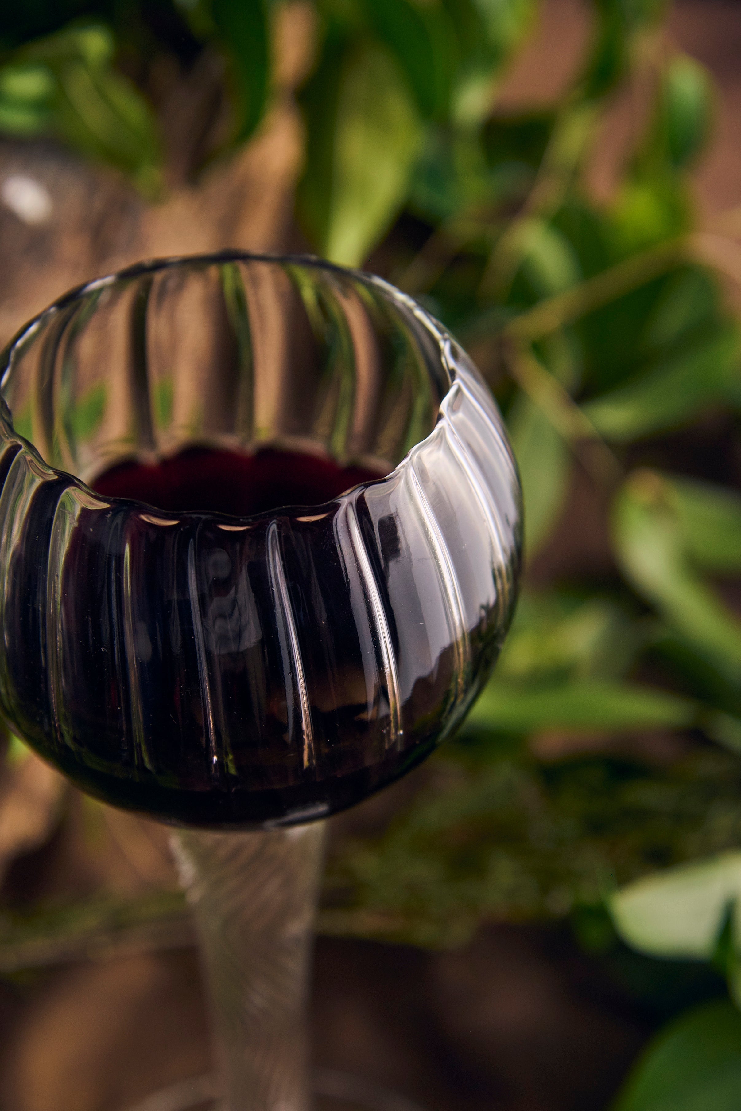 Ribbed Randy Designer Glass