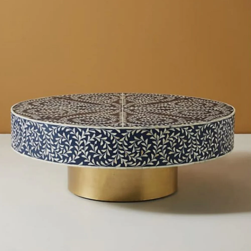 Inlay Round Coffee Table- Cleo