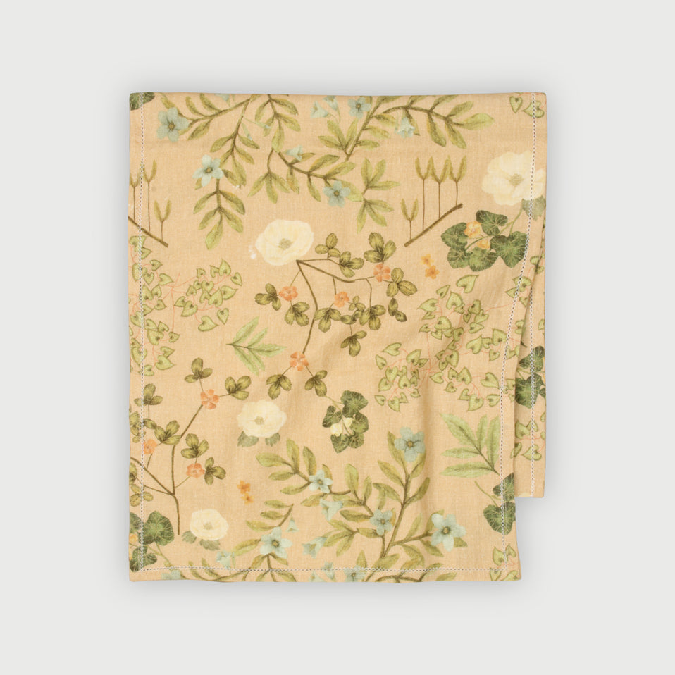 Valley Peach Linen Table Runner