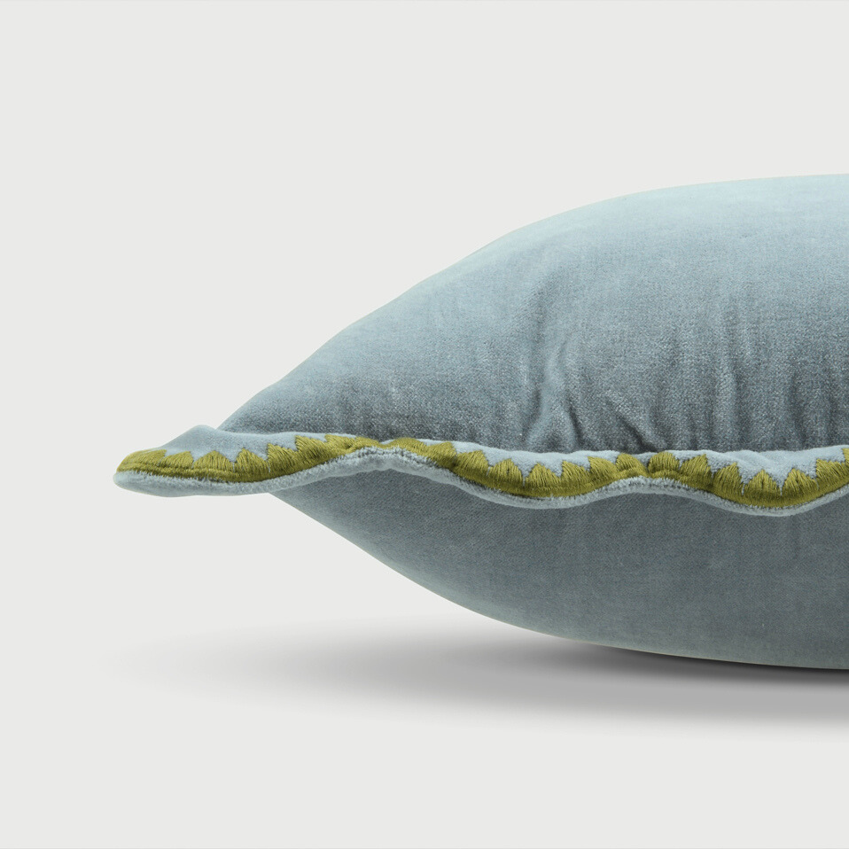 Mirage Scallop Soft Blue Cushion Cover