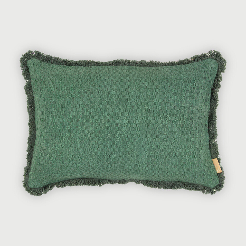 Reed Eucalyptus Slub Oblong Cushion Cover