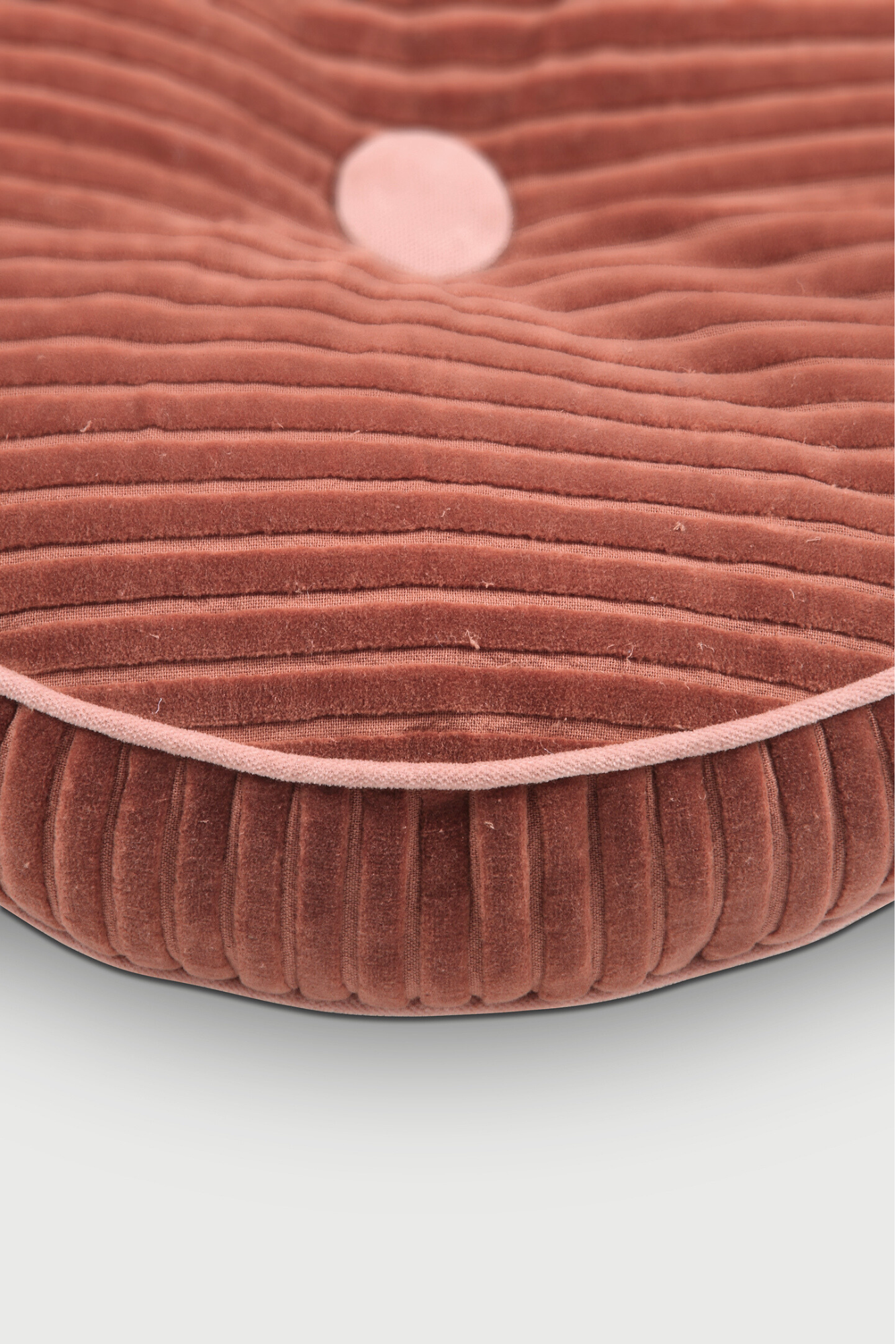 Luna Rhubarb Velvet Round Cushion