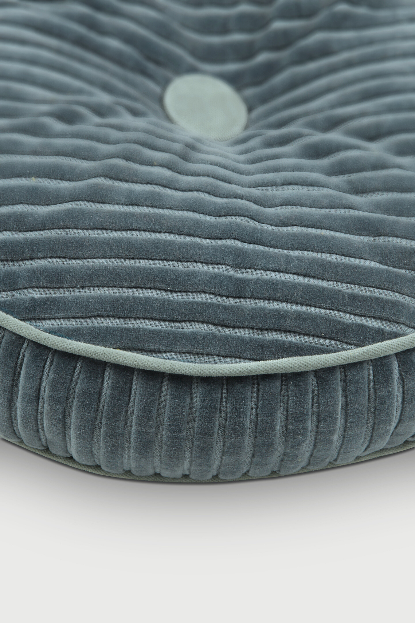 Luna Teal Velvet Round Cushion