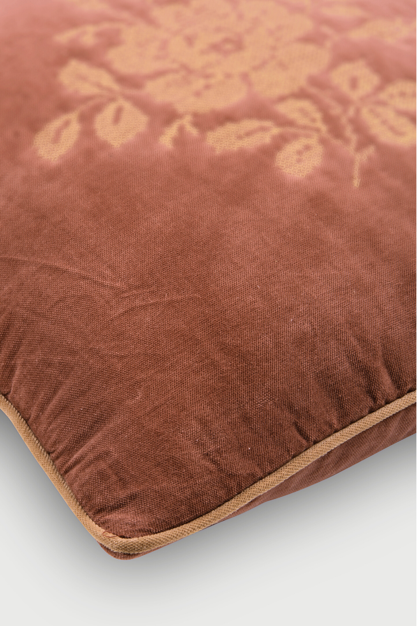 Camellia Rhubarb Cross Stitch Cushion Cover