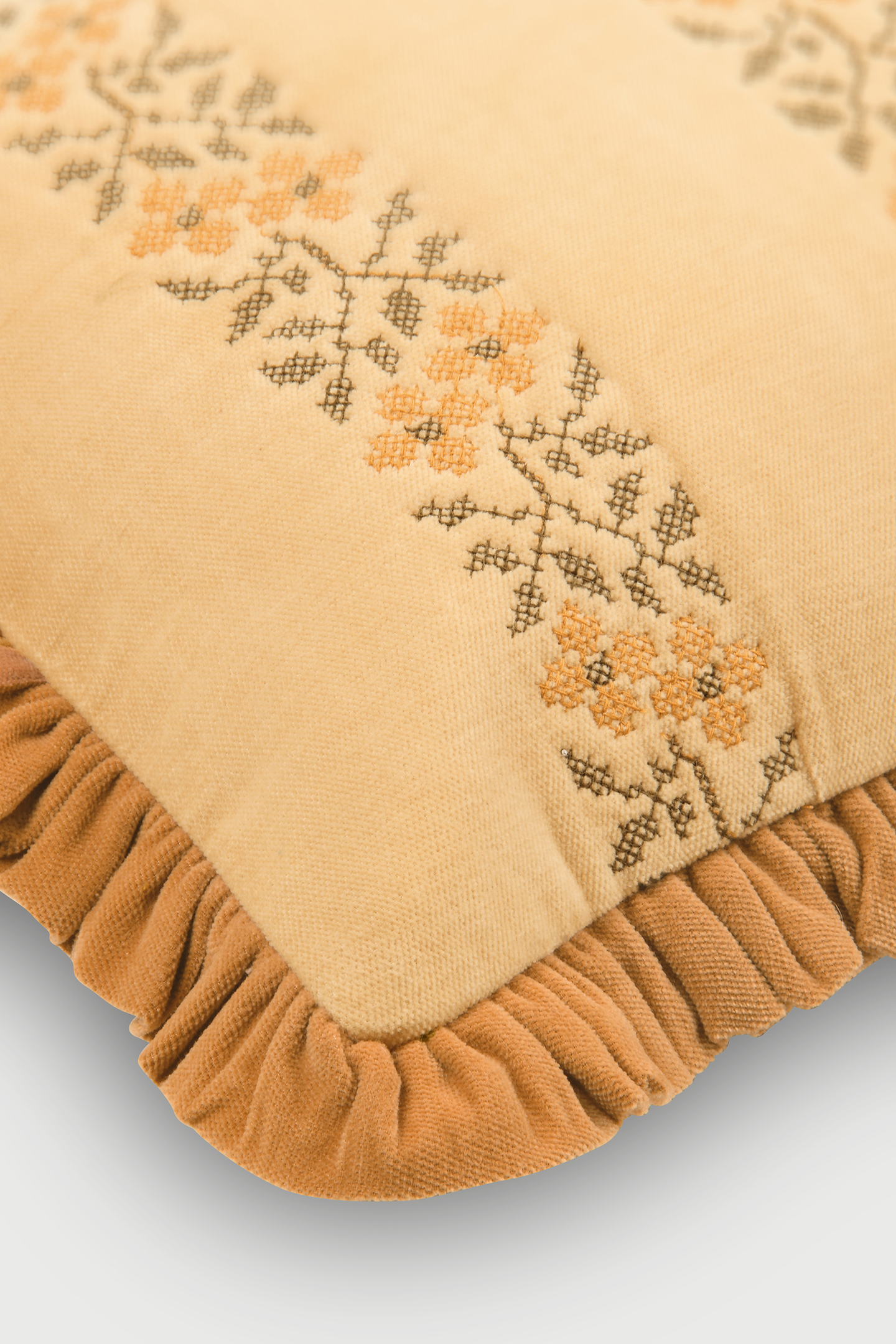 Heather Sunset Cross Stitch Oblong Cushion Cover