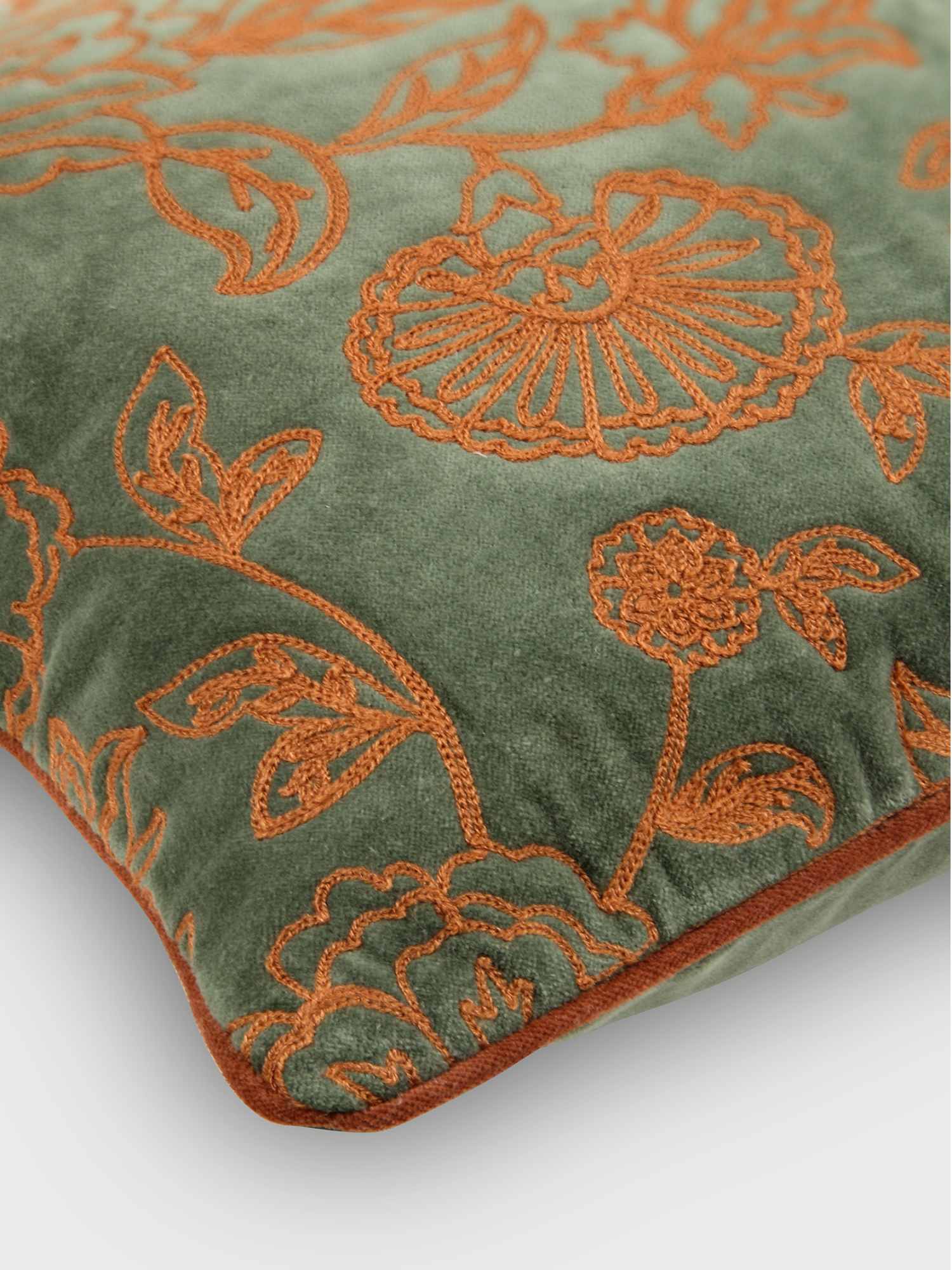 Rosabelle Chintz Eucalyptus Oblong Cushion Cover