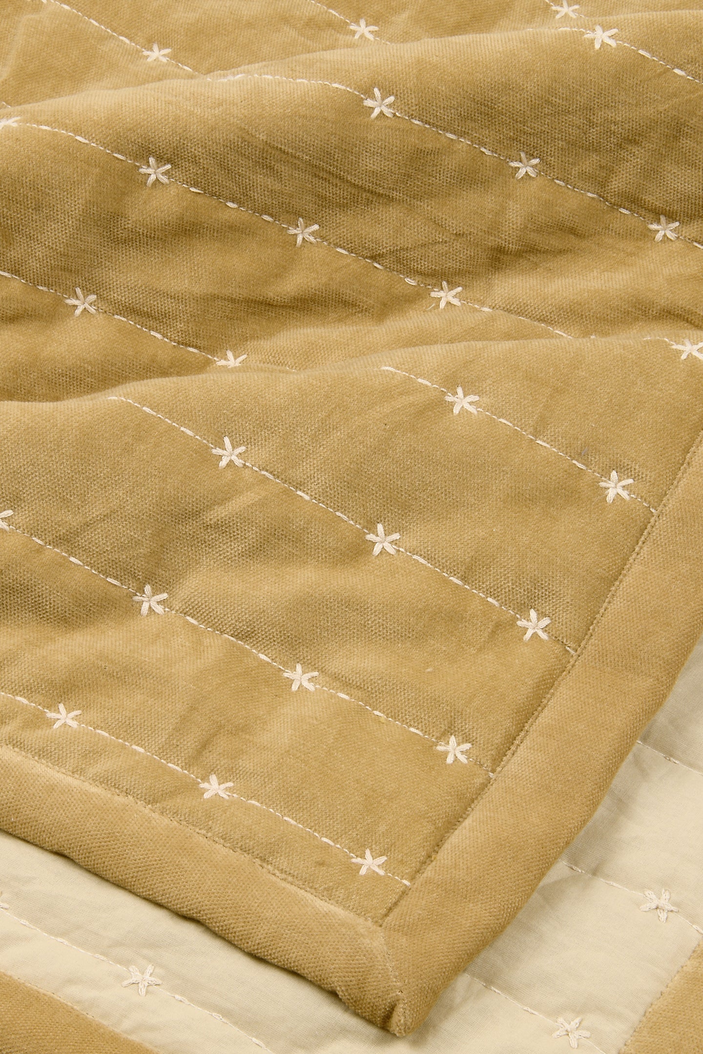 Sitara Sand Velvet Embroidered Quilt