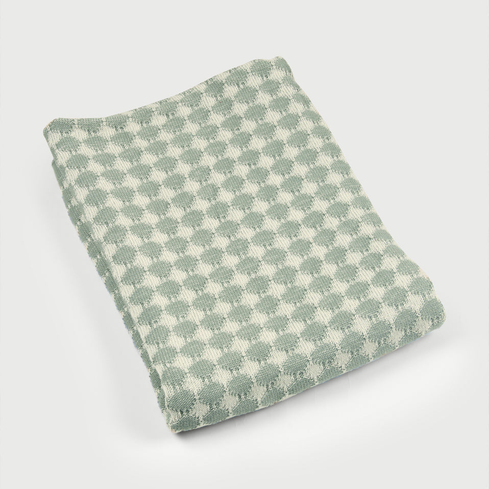 Ivy Sage Cotton Knitted Throw