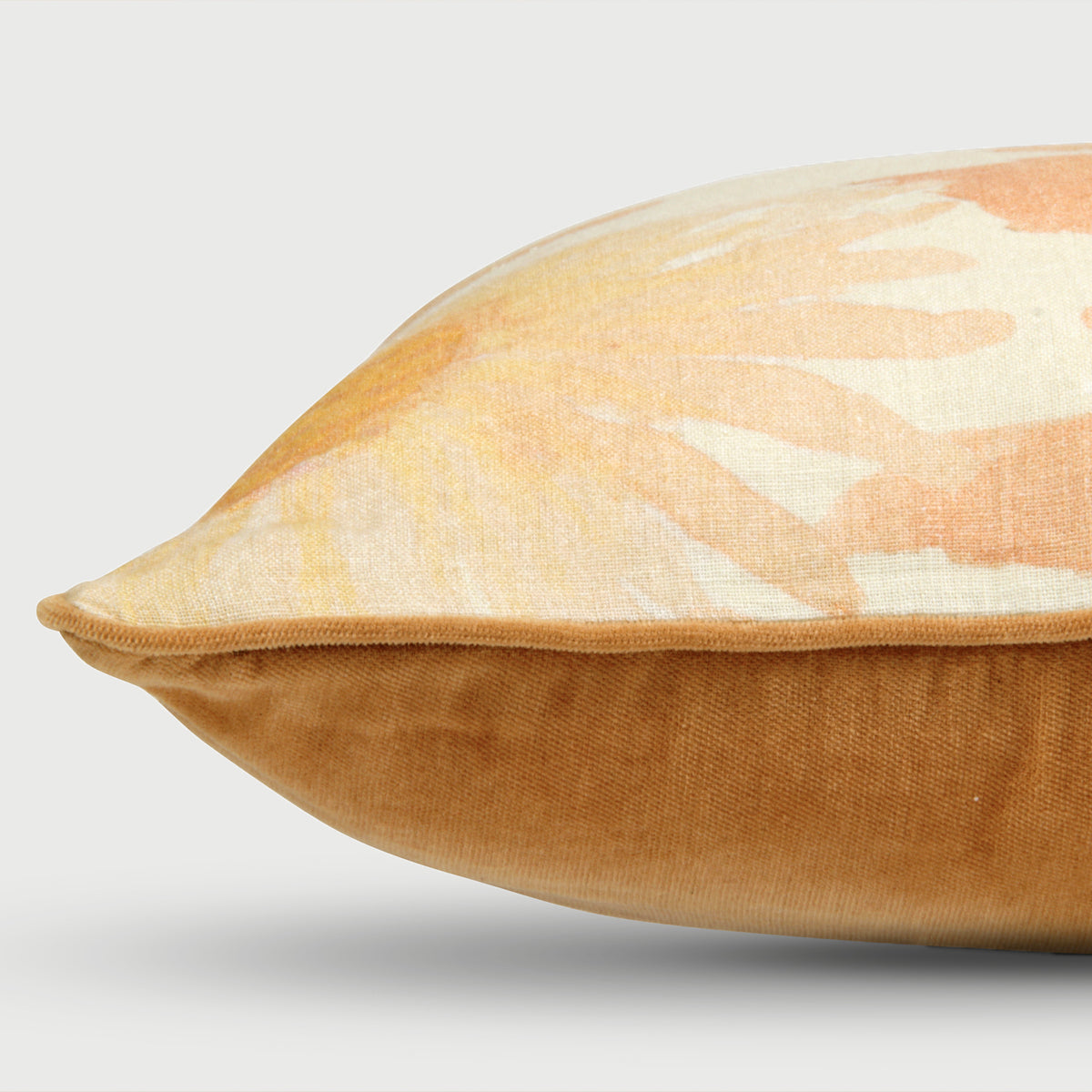 Wildflower Apricot Linen Cushion Cover