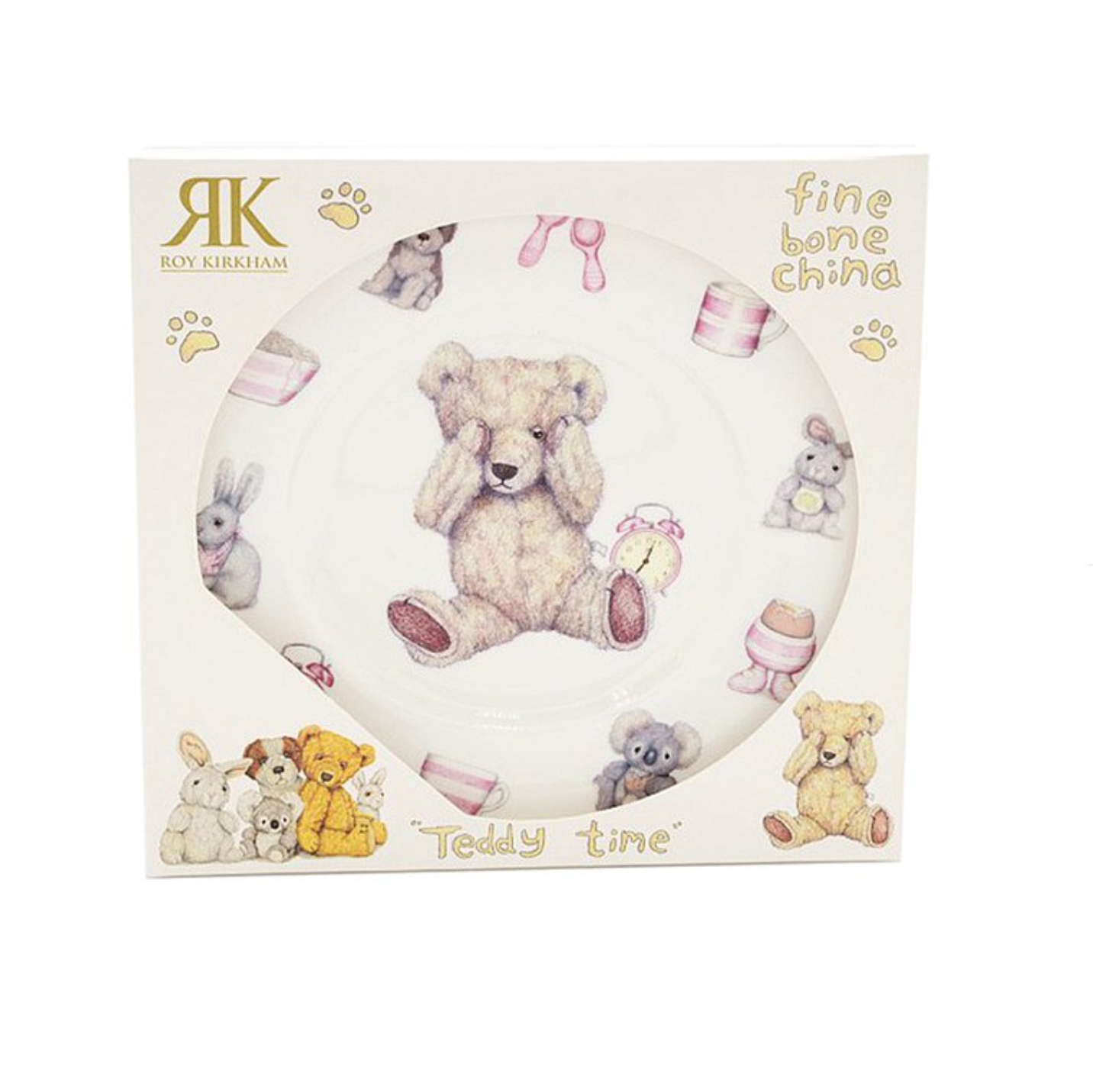 Teddy Time Pink Plate (Gift Box)