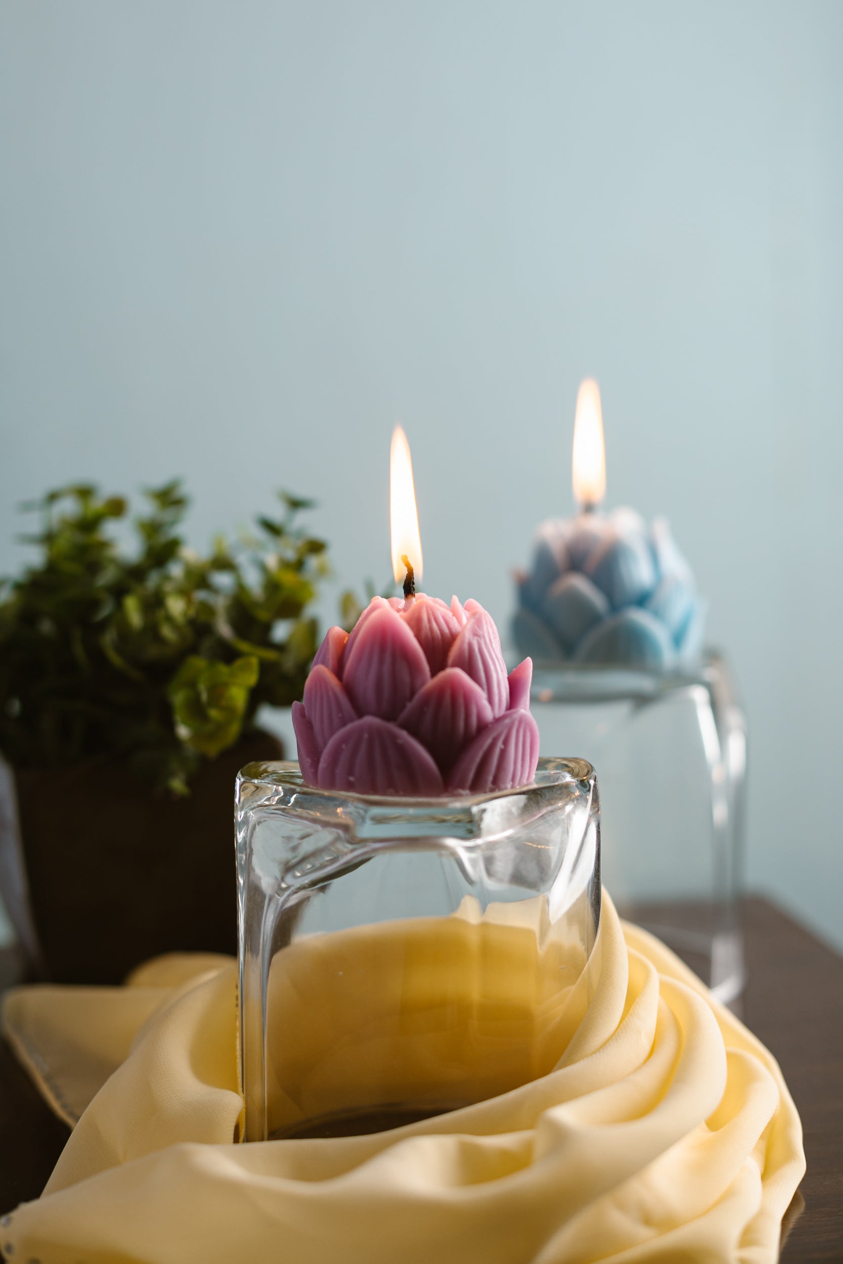 Soy Wax Candles | Laxmi Lotus Design | Set of 2