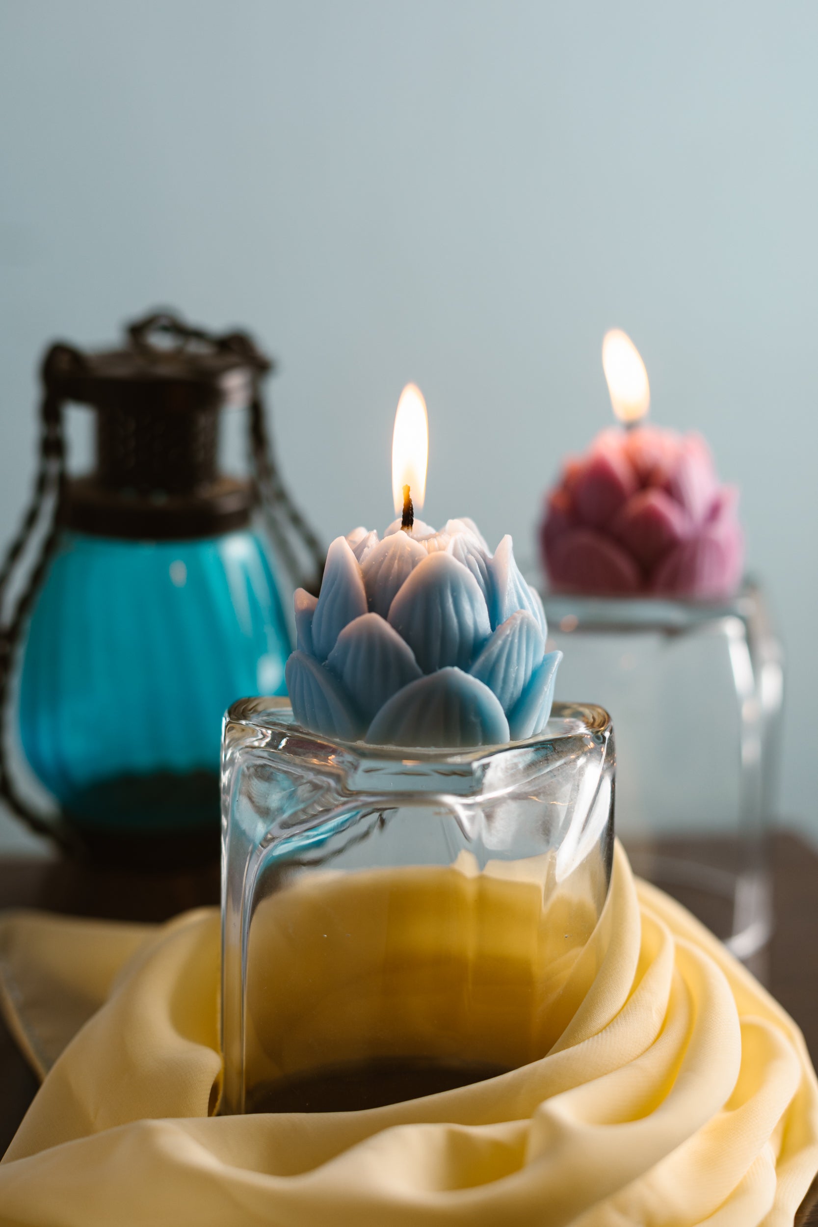 Soy Wax Candles | Laxmi Lotus Design | Set of 2