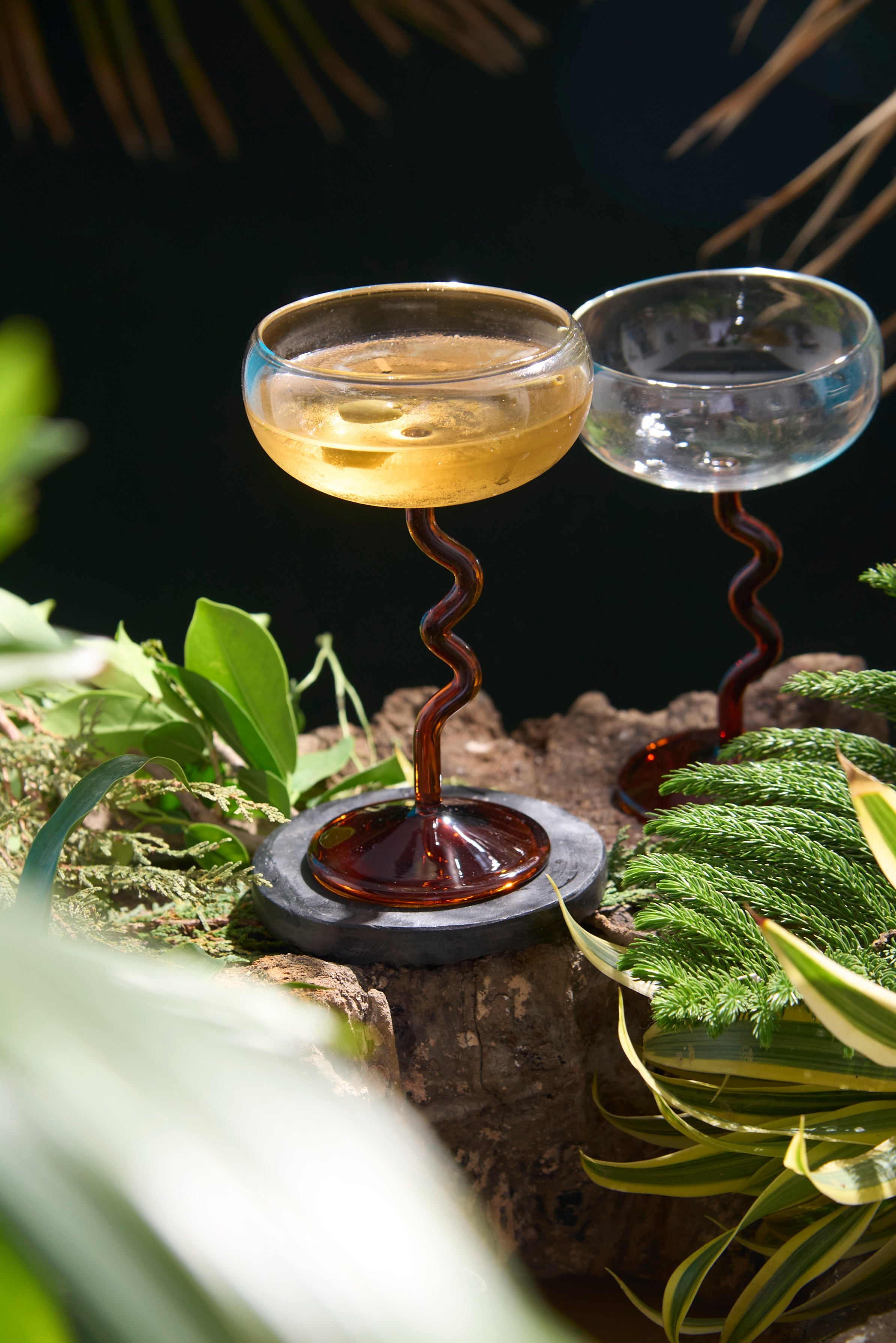 Swirl Scoop Cup Glass | 175 ml | Set of 2, 4, 6