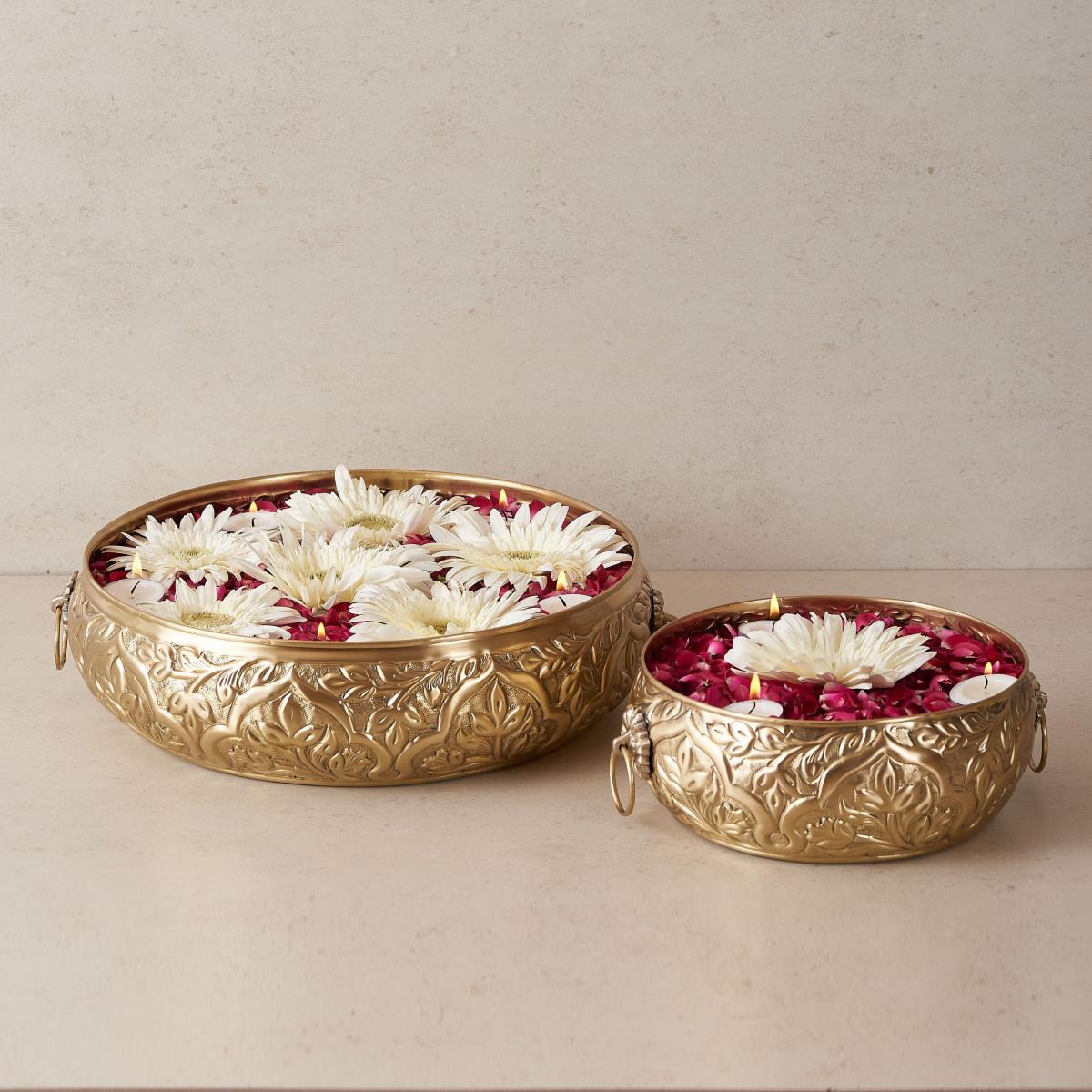 Heritage Matt Gold brass urlis (Set of 2)