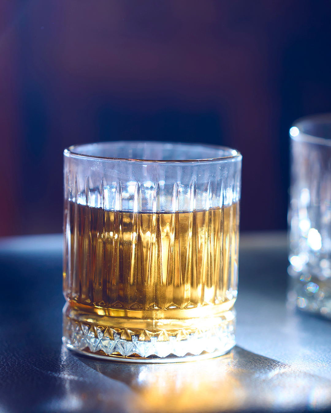 Fancy Fluting Whiskey Glass With Gift Box | Set of 2