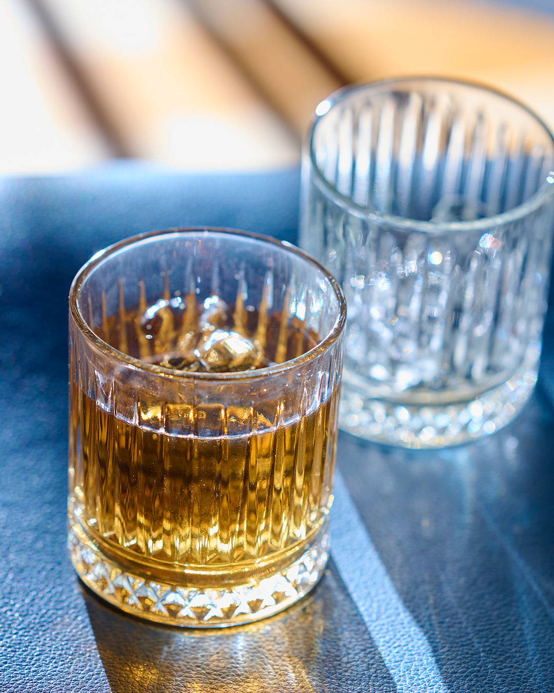 Fancy Fluting Whiskey Glass With Gift Box | Set of 2