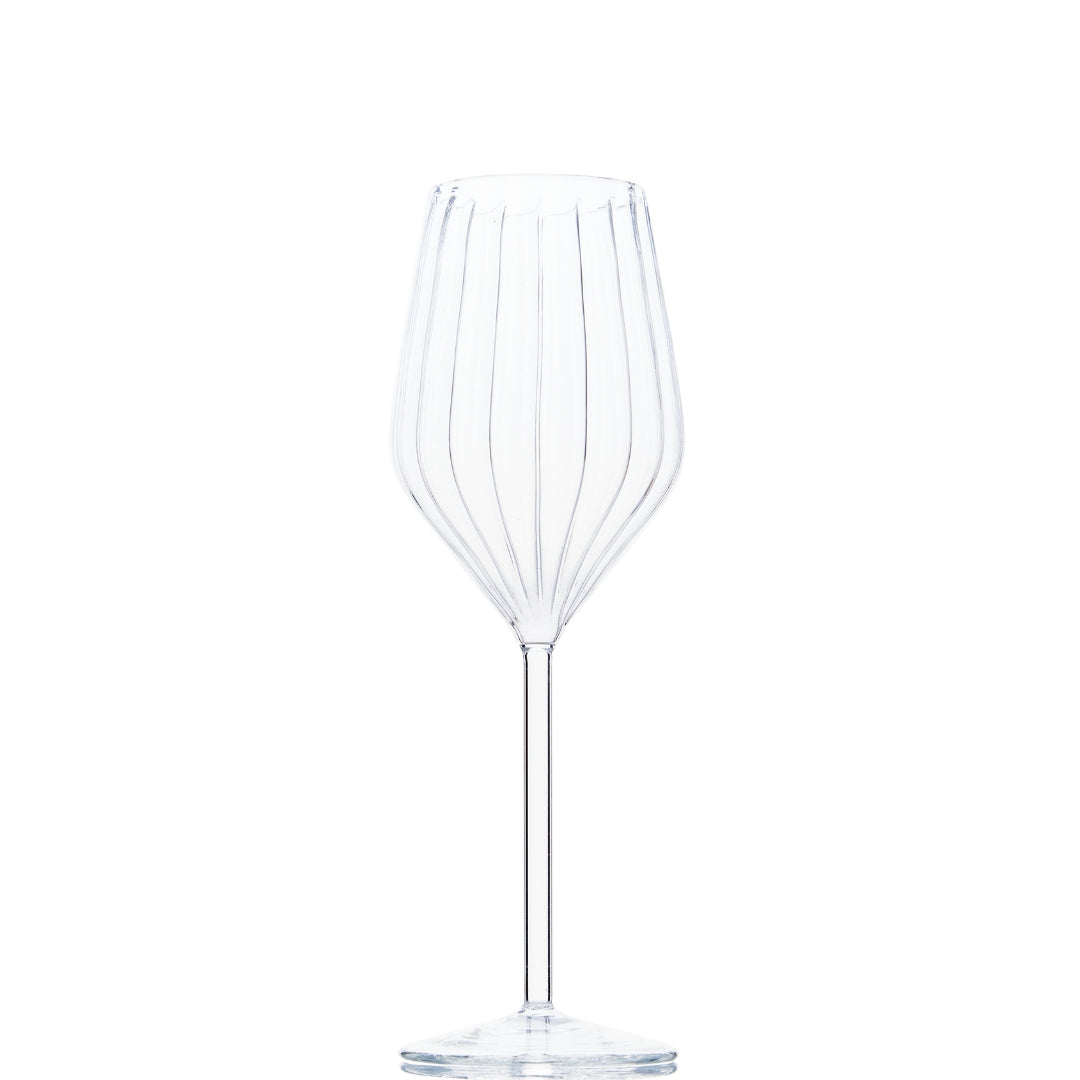 Ribbed Diamond Designer Wine Glass | 350ml | Set of 2,4,6