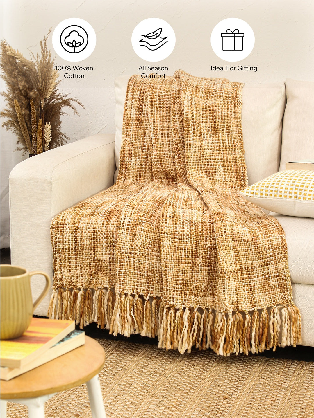 Saanjh Throw (Beige)