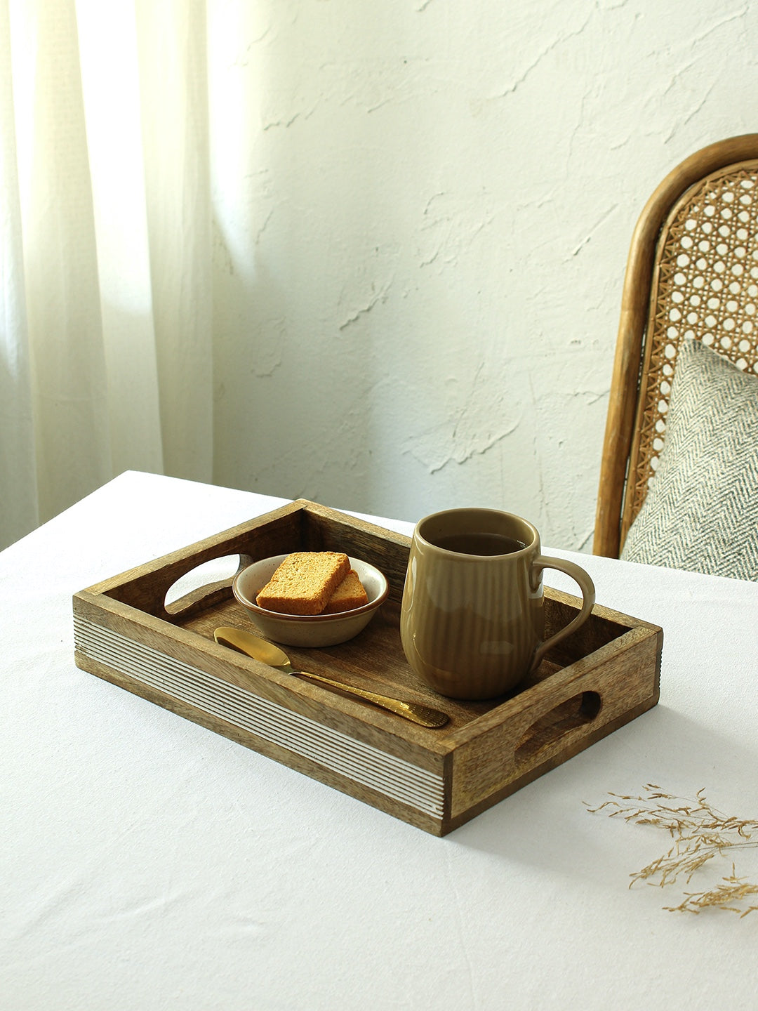 Katchal Rectangle Tray (White)