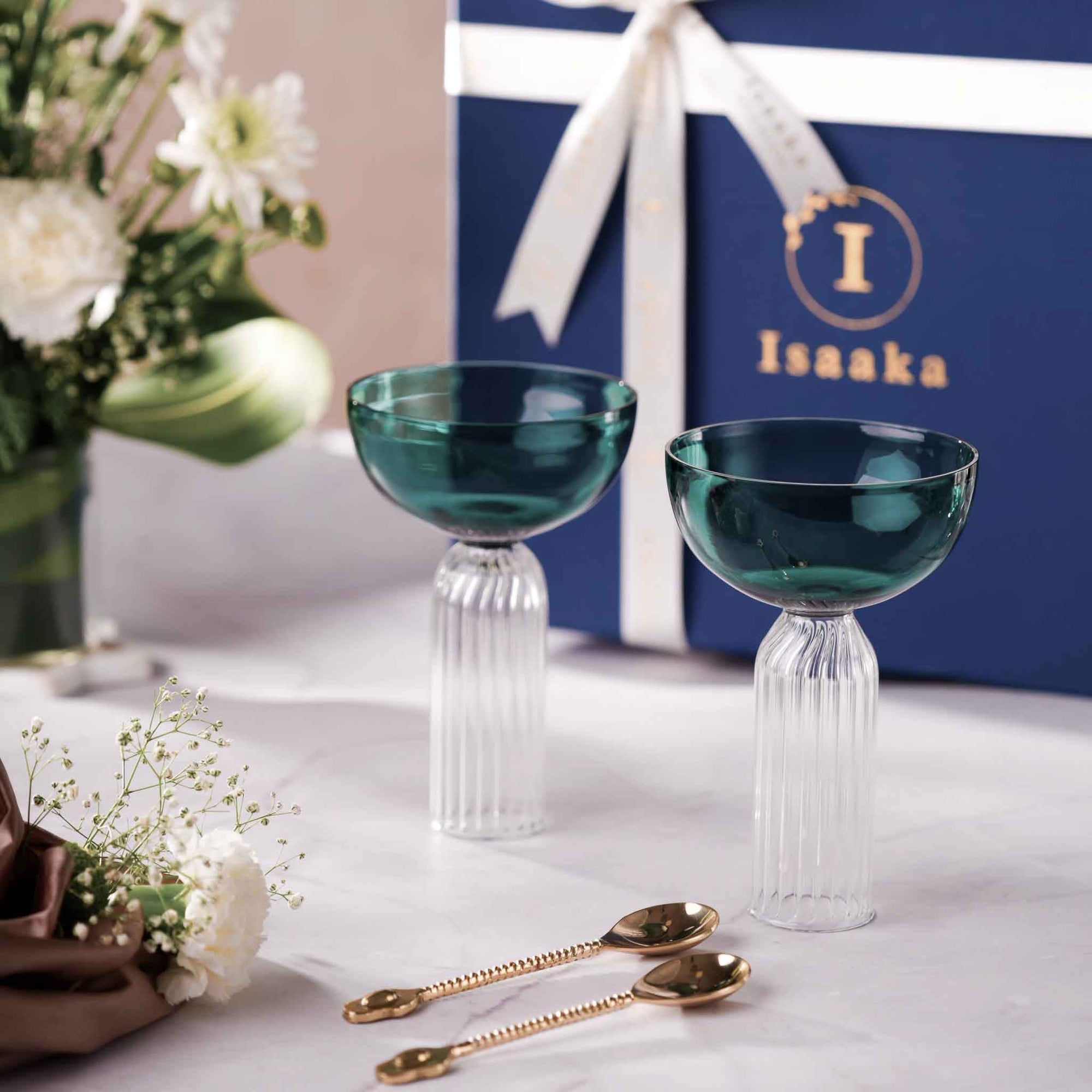 DD Glass & Spoon Gift Box (Teal)