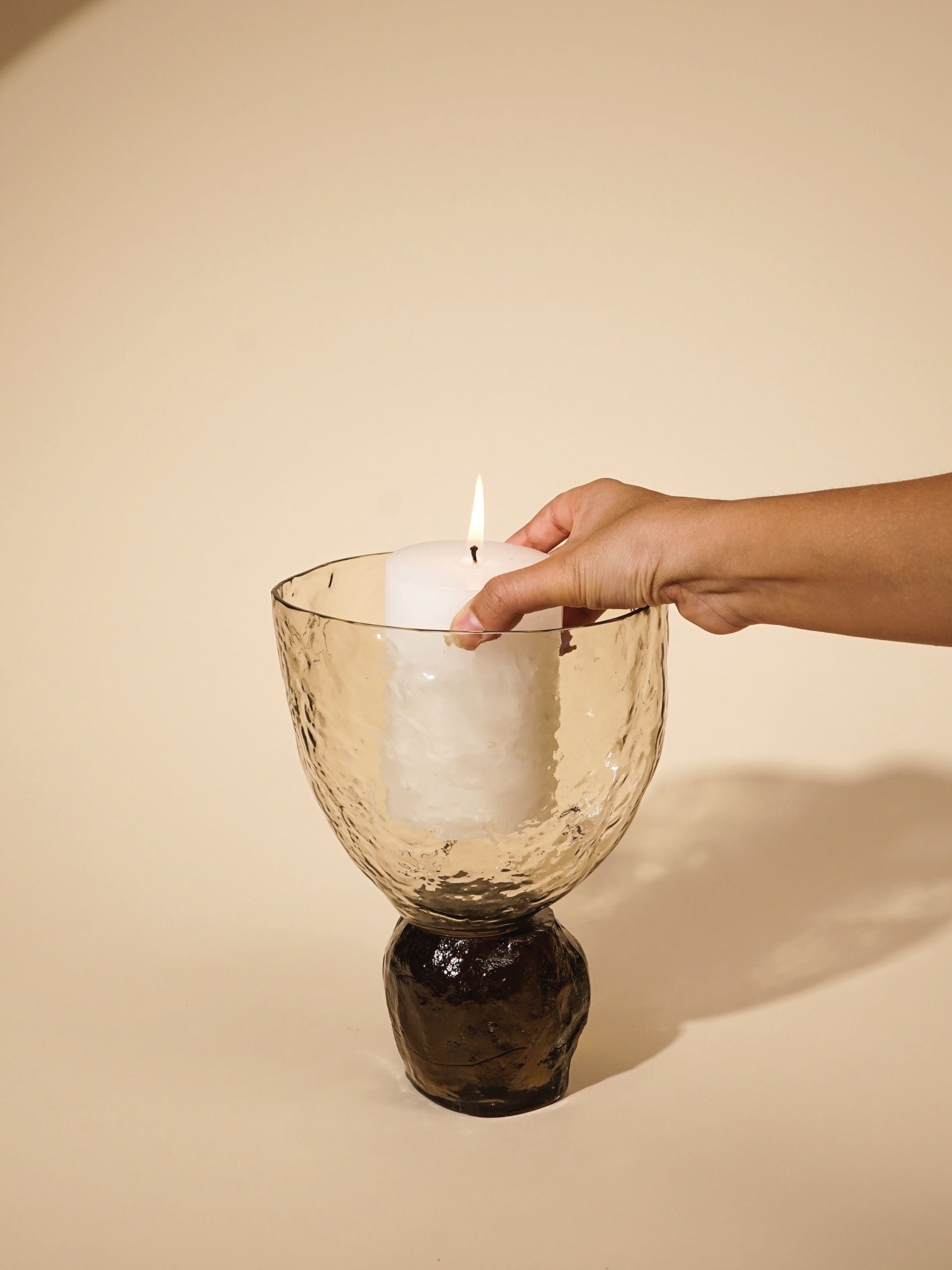 Textured Glass Decorative Object - Ezra