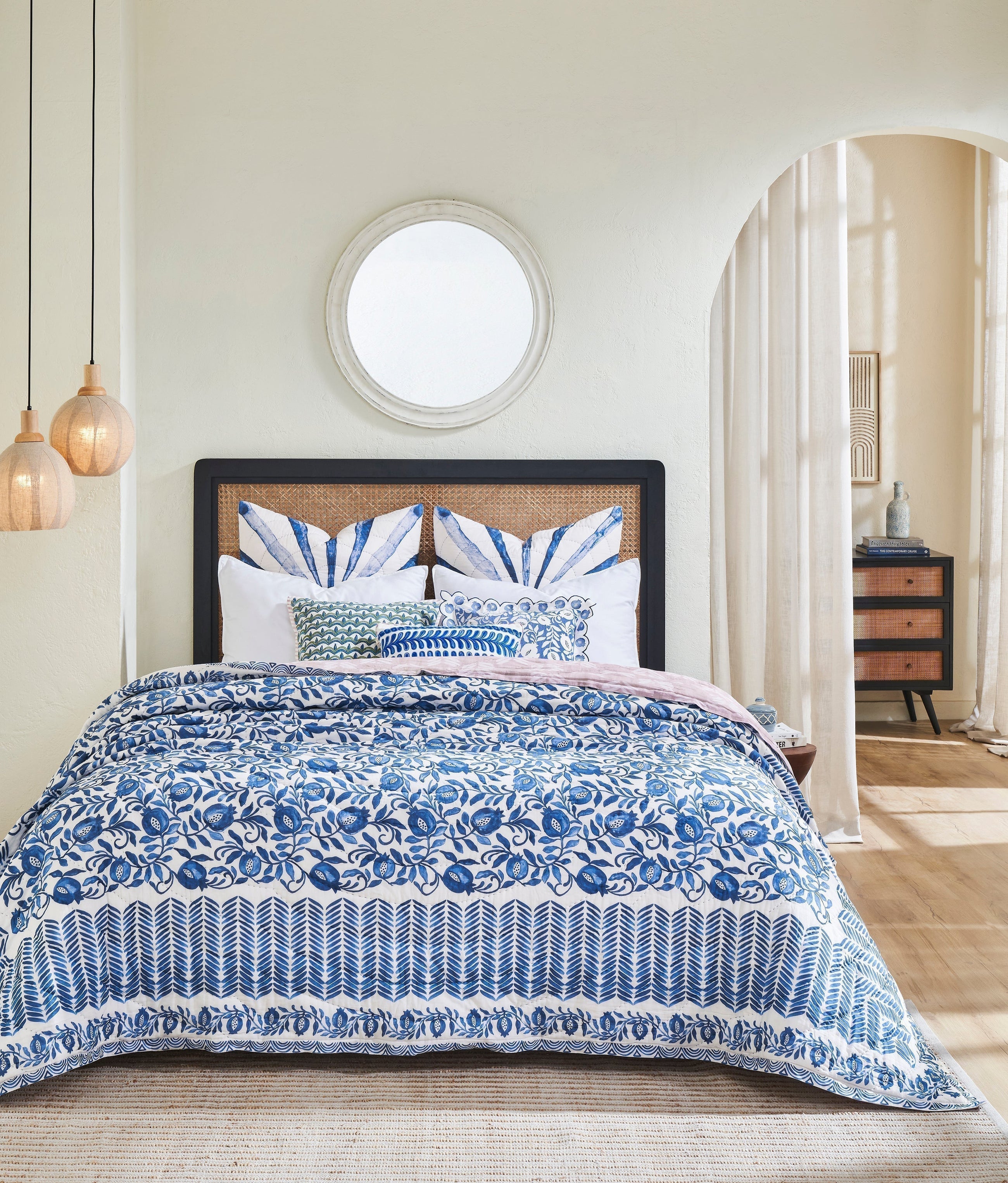 Ayna Blue Cotton Quilt