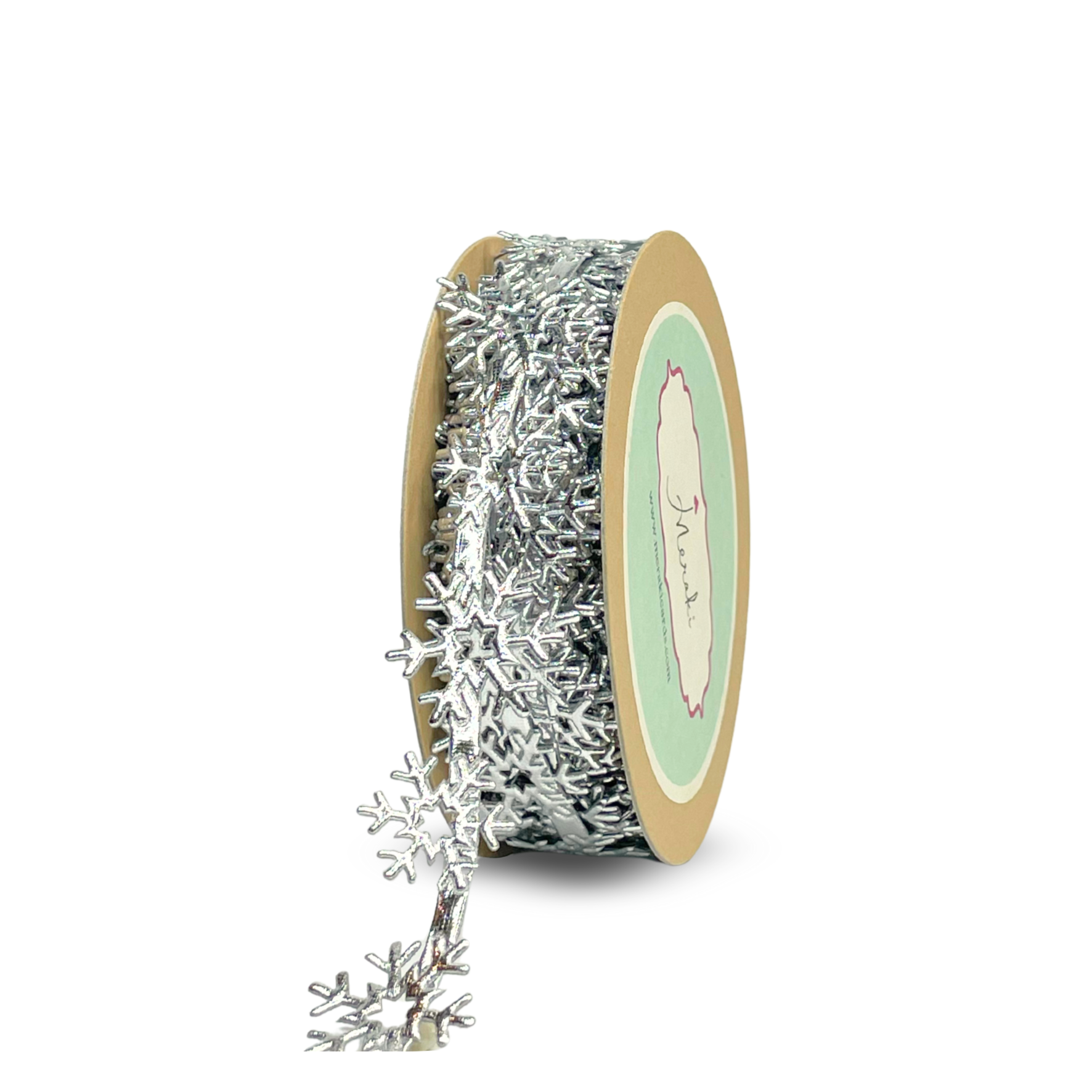 Silver Snowflake Lace Trim