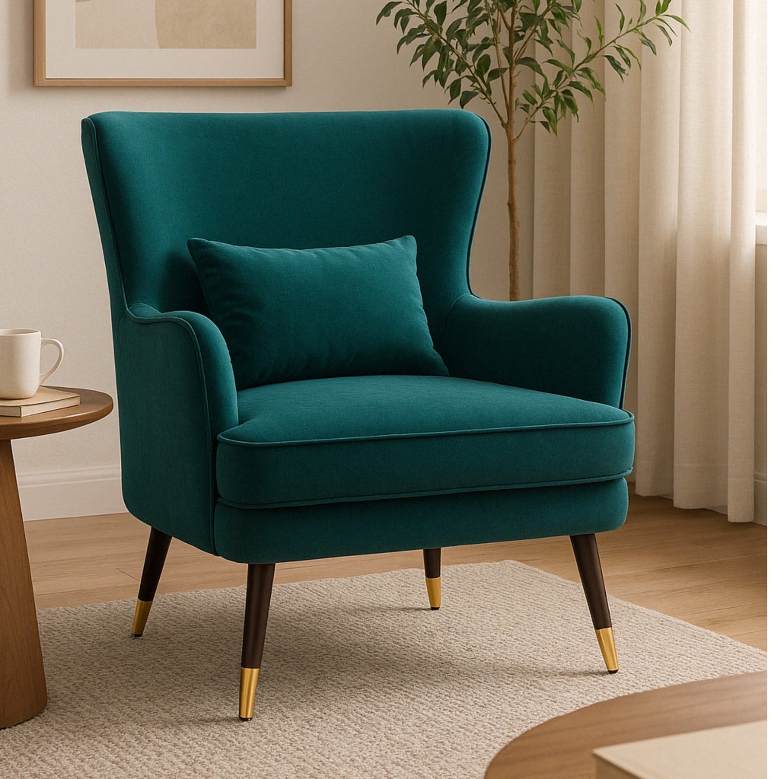 Premium Perfect Cushiony Tufted Super Comfy Emerald Velvet Sofa Lounge Chair