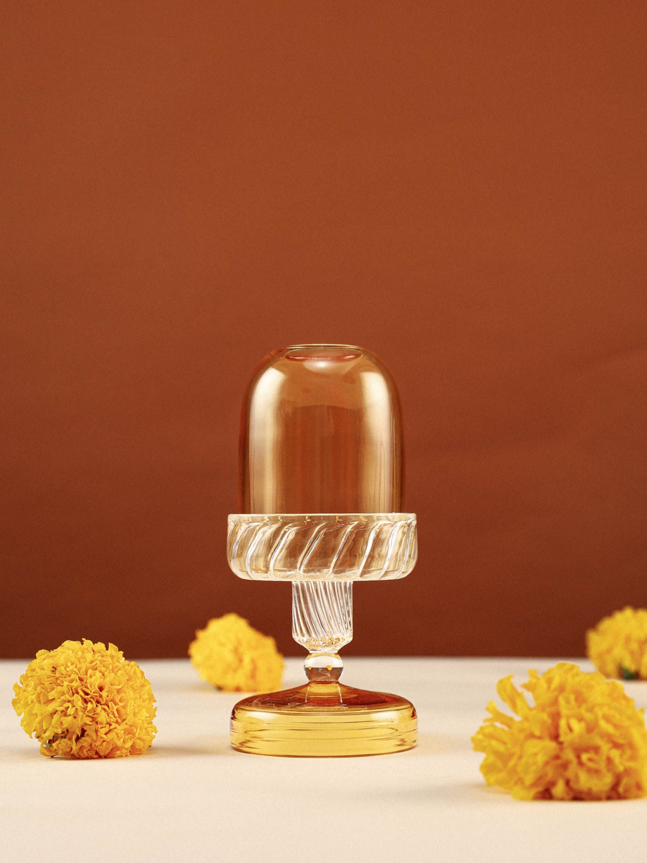 Yellow Fairy Lamp Candle Holder