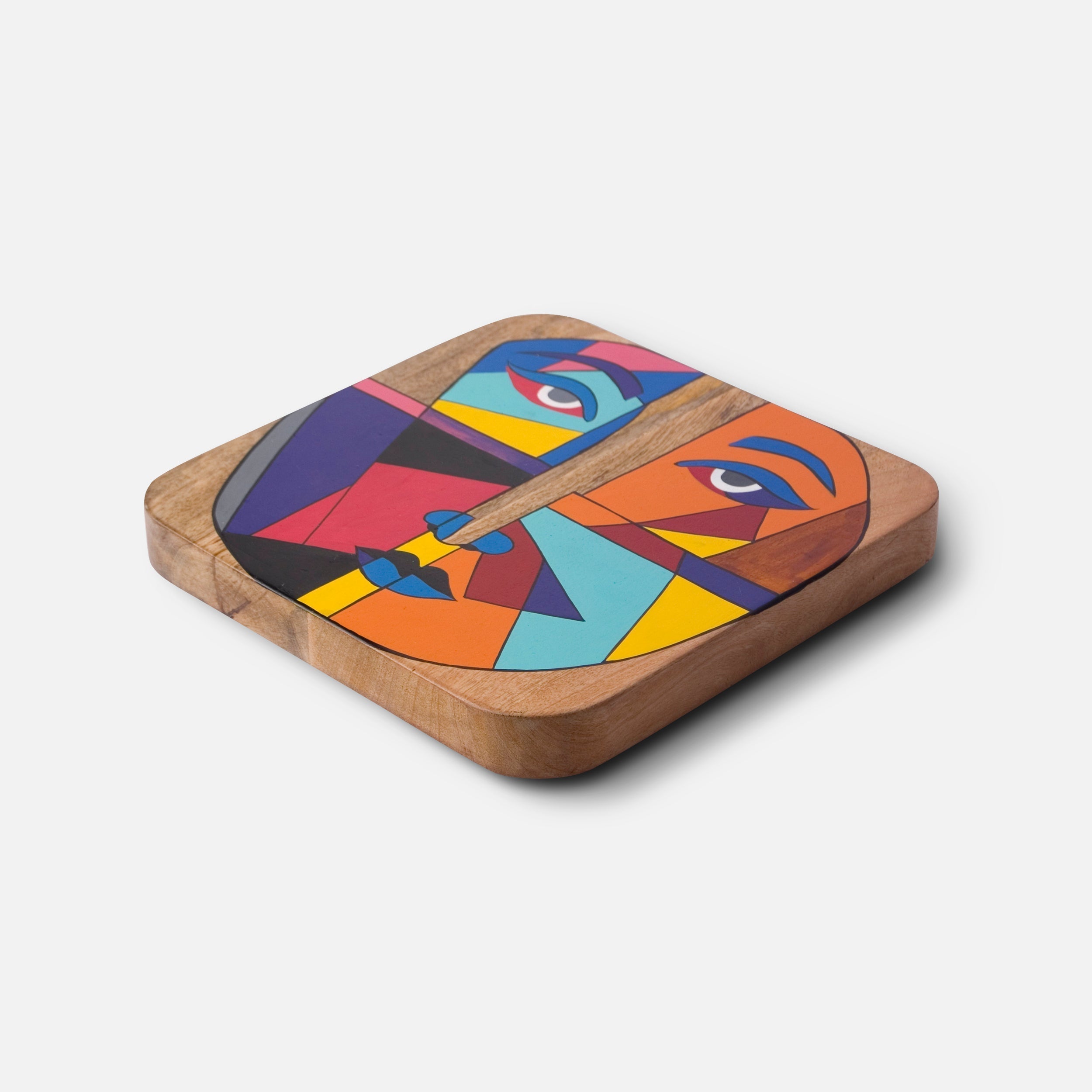 CLEO - WOODEN PAINTED TRAY PLATTER