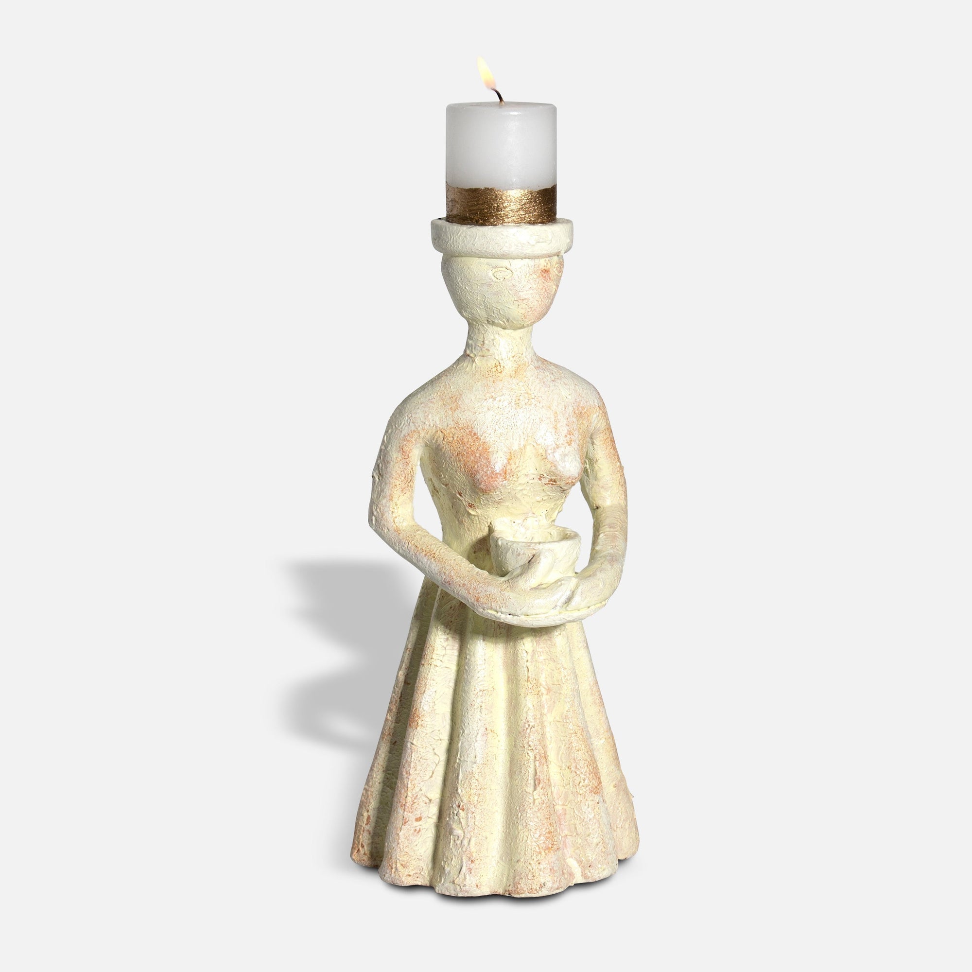 TERRE CUITE - IVORY TERRACOTA DECOR OBJECTS SET OF 2