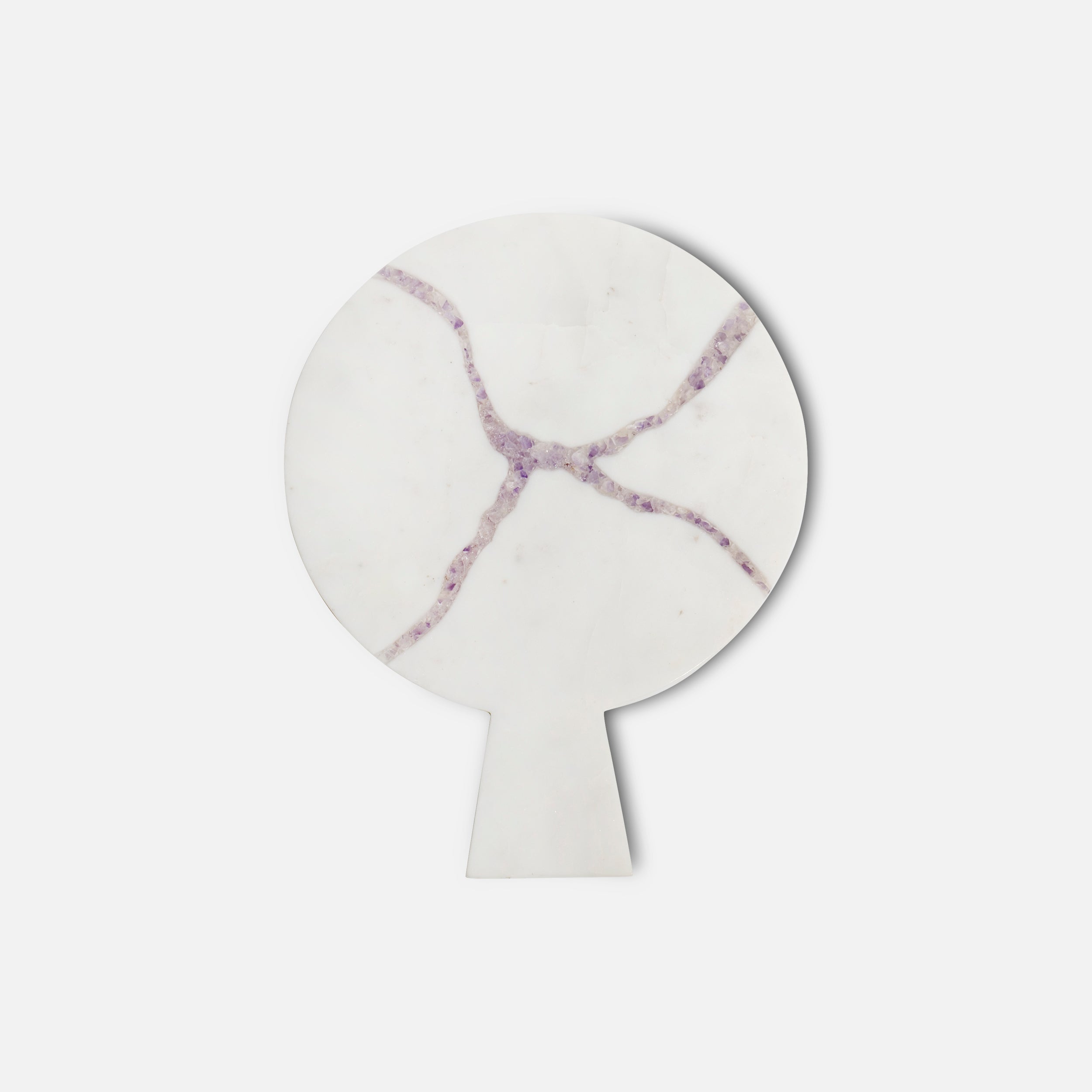 LORRENZO - MARBLE IVORY AMETHYST PLATTER