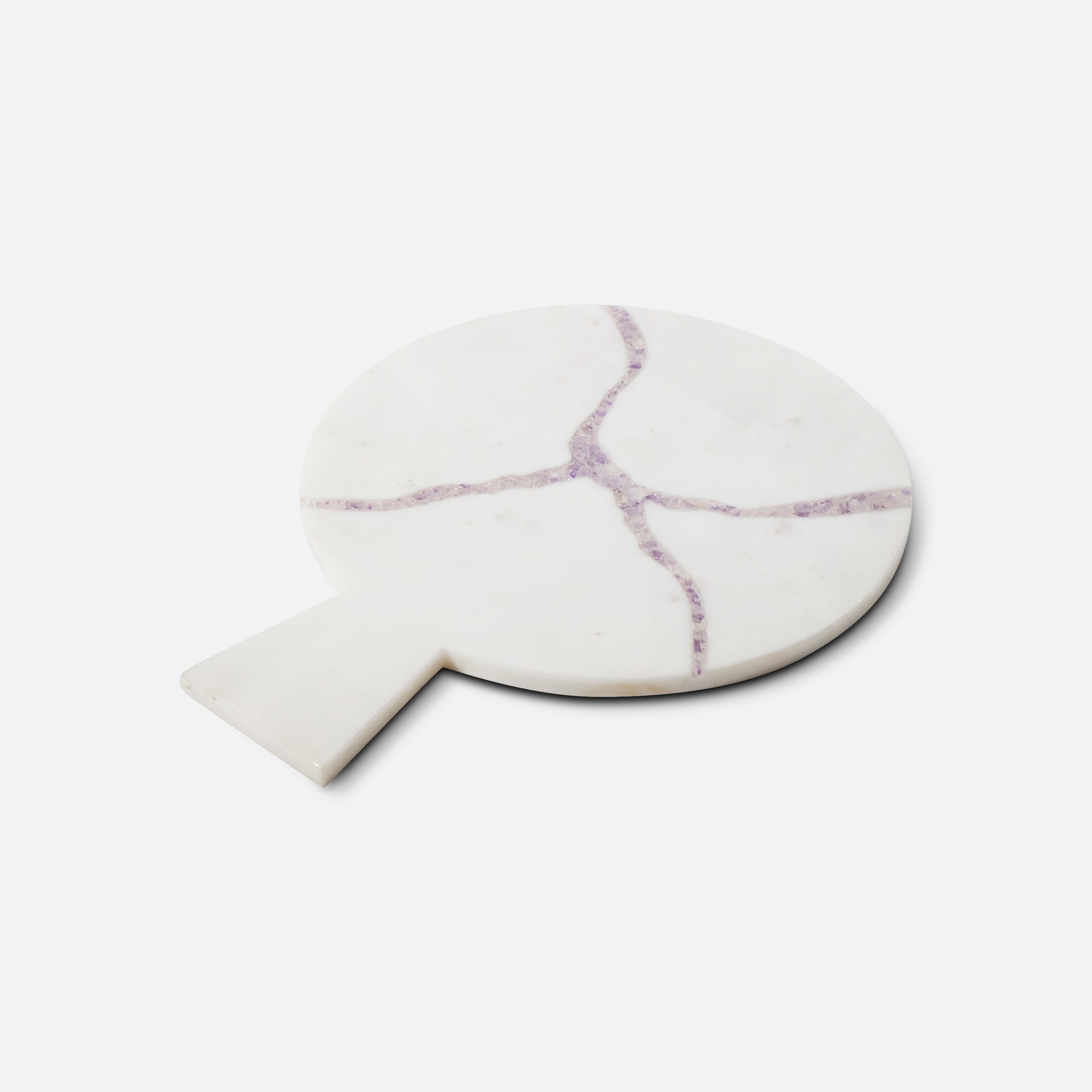LORRENZO - MARBLE IVORY AMETHYST PLATTER