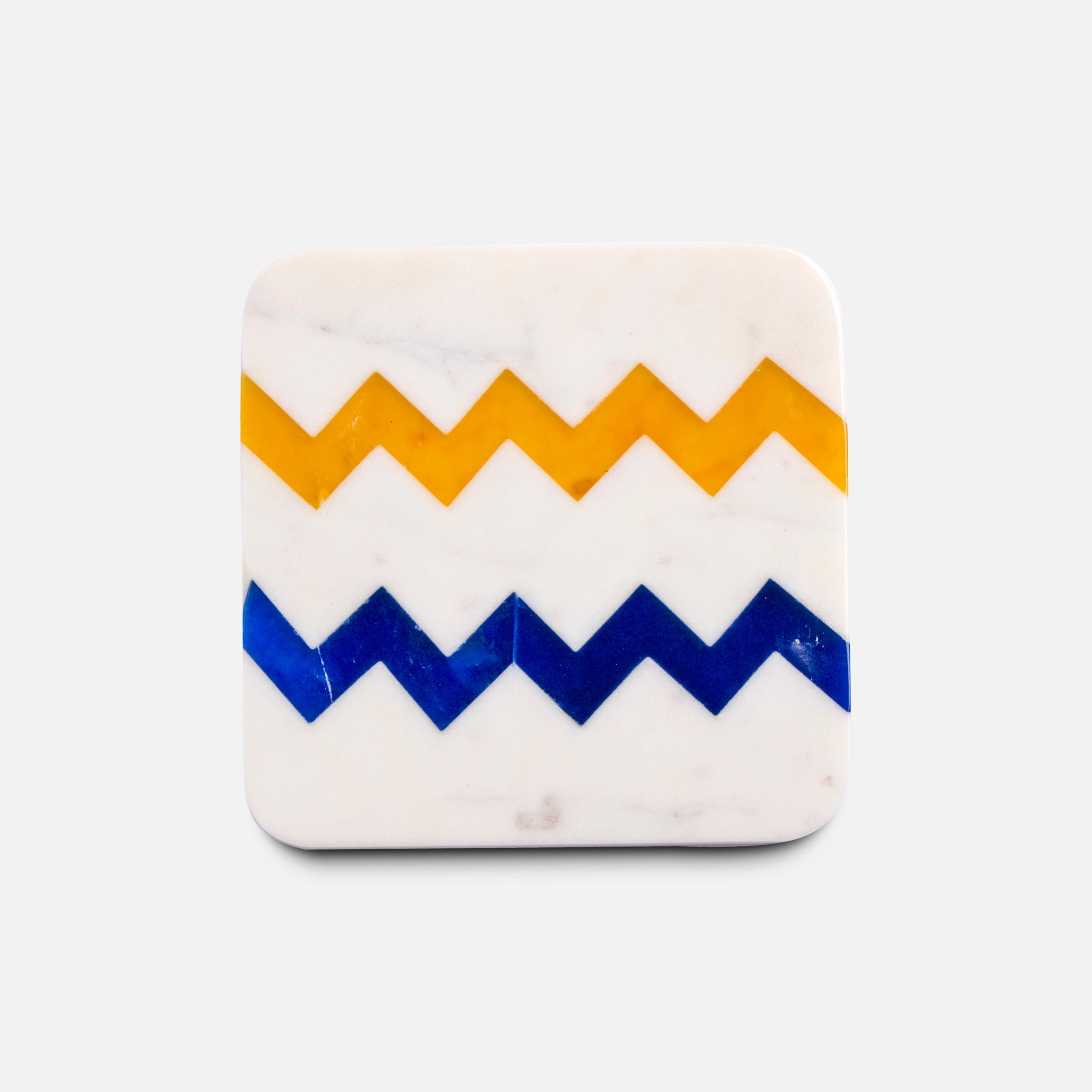 ANNA SPRITZ - IVORY MUTI MARBLE COASTER