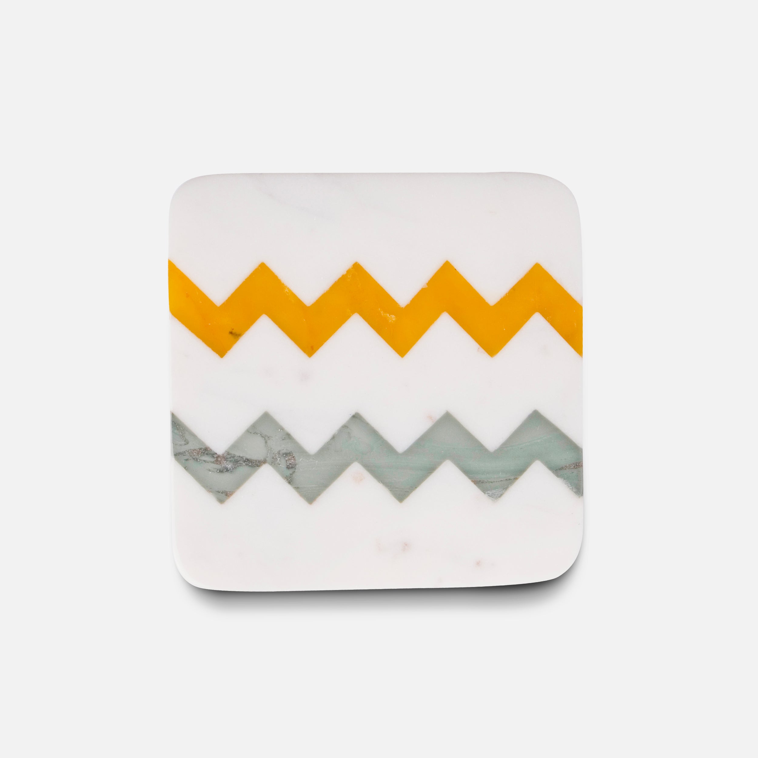 ANNA SPRITZ - IVORY MUTI MARBLE COASTER