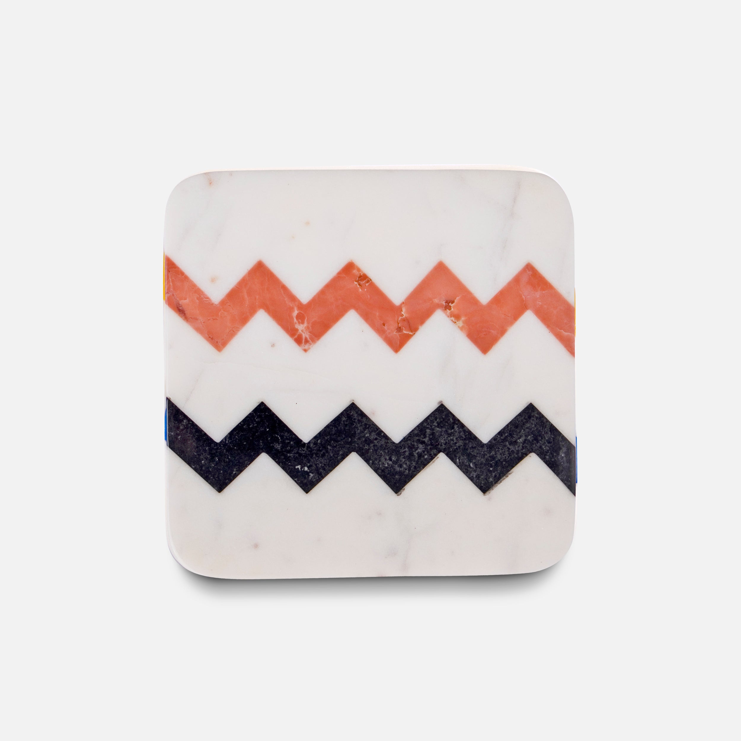 ANNA SPRITZ - IVORY MUTI MARBLE COASTER