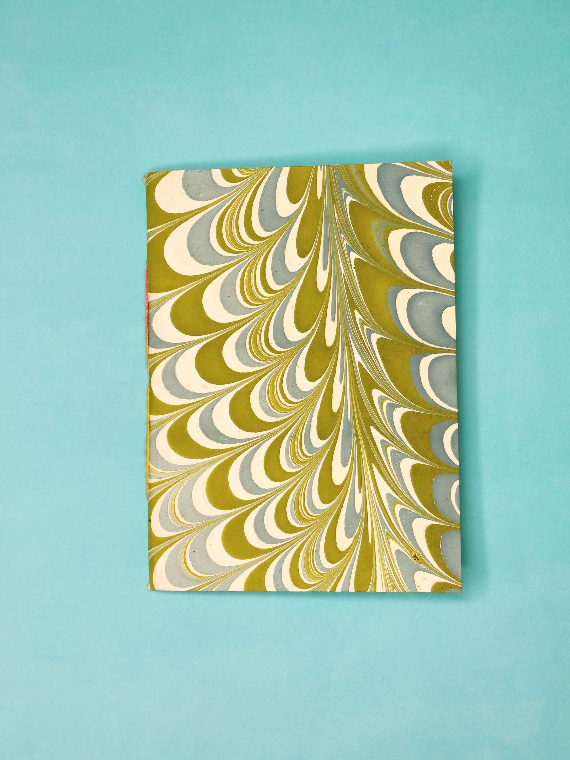 A5 Ebru Softcover Notebook Green