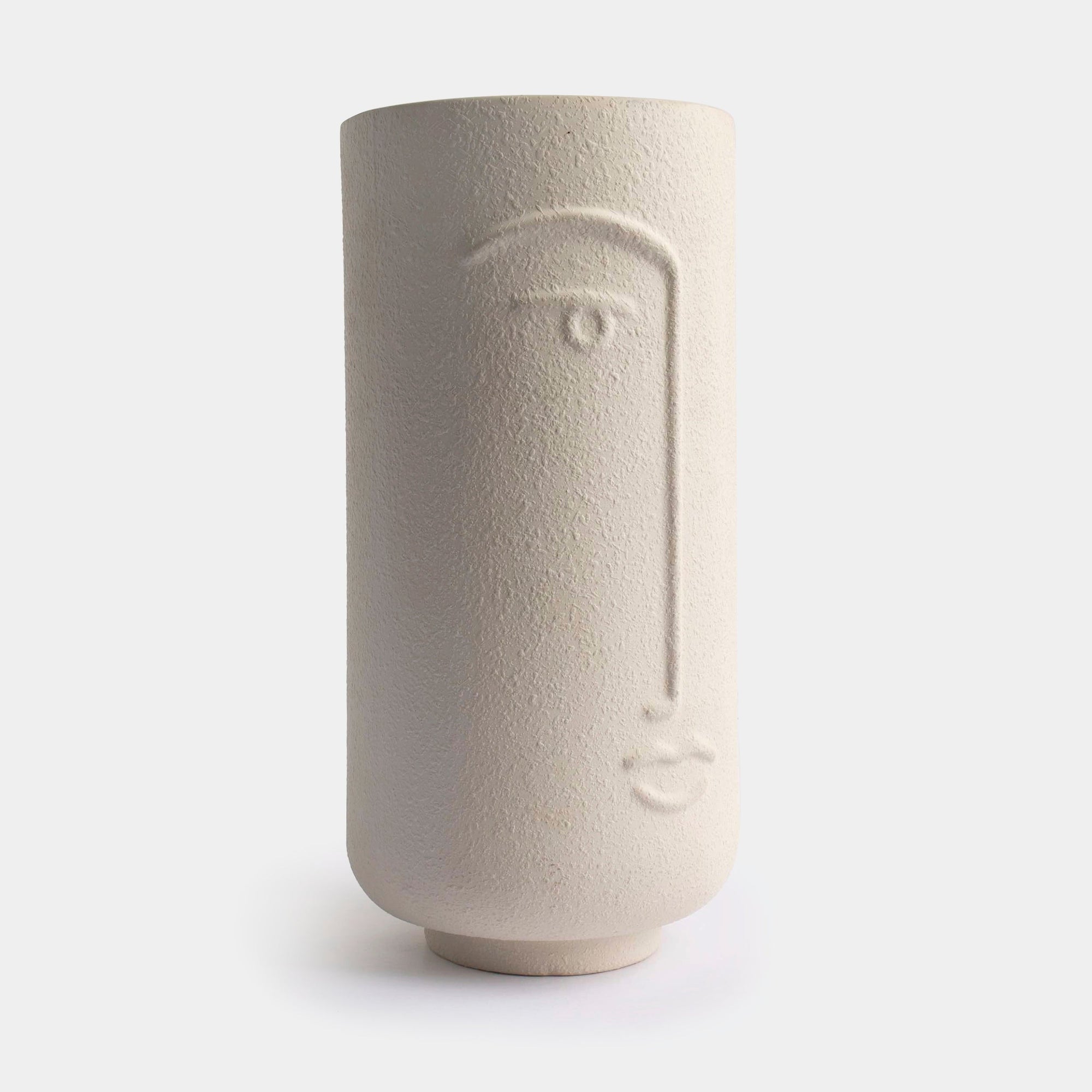 ENIGMATIC FACES CERAMIC VASE