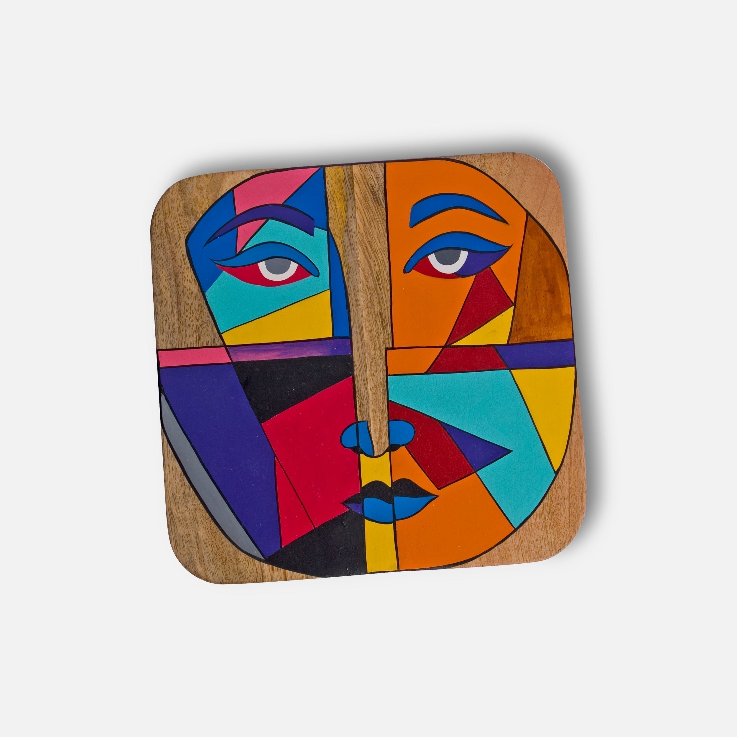 CLEO - WOODEN PAINTED TRAY PLATTER