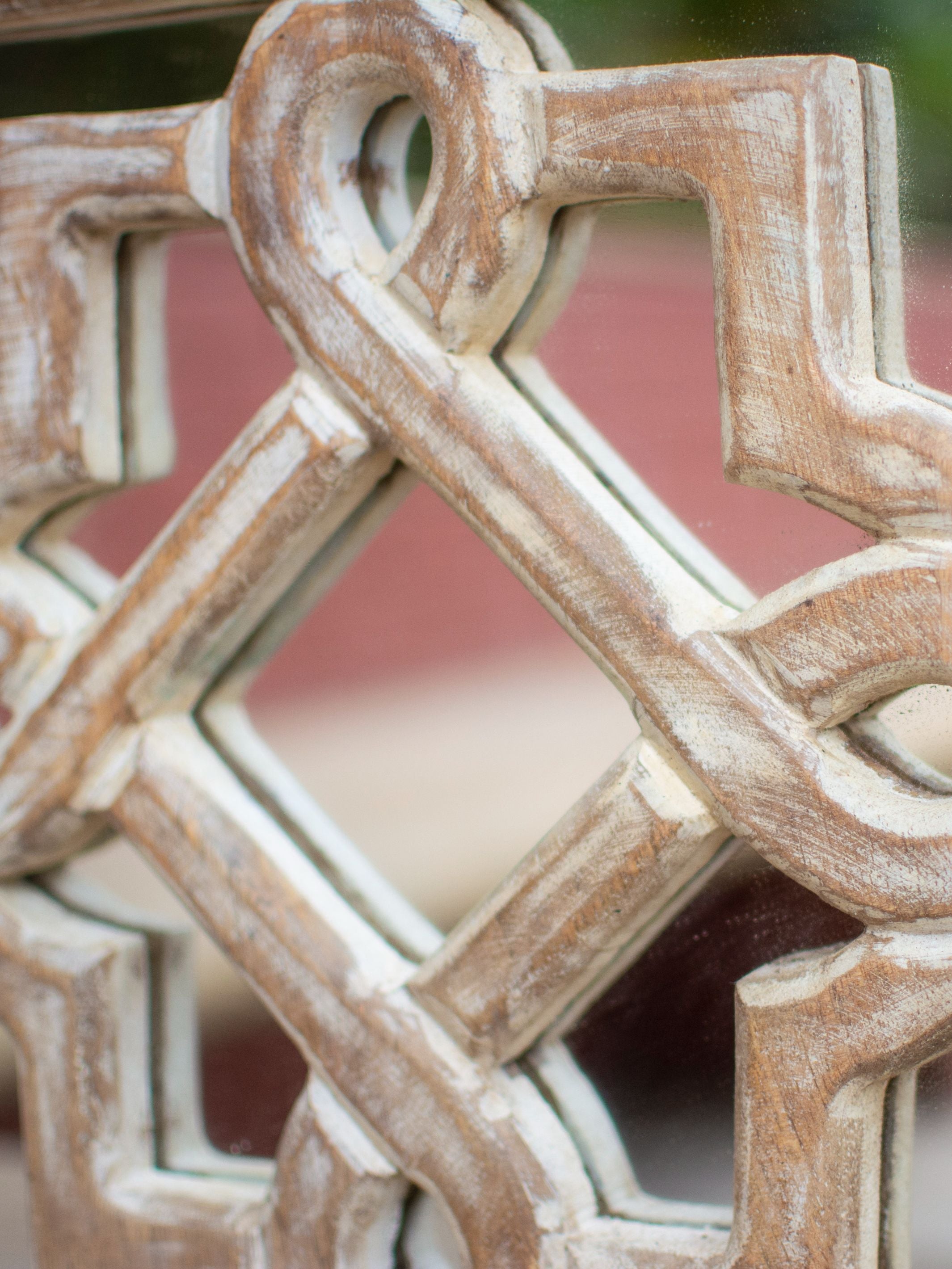 Aasma Wooden Carved Wall Mirror