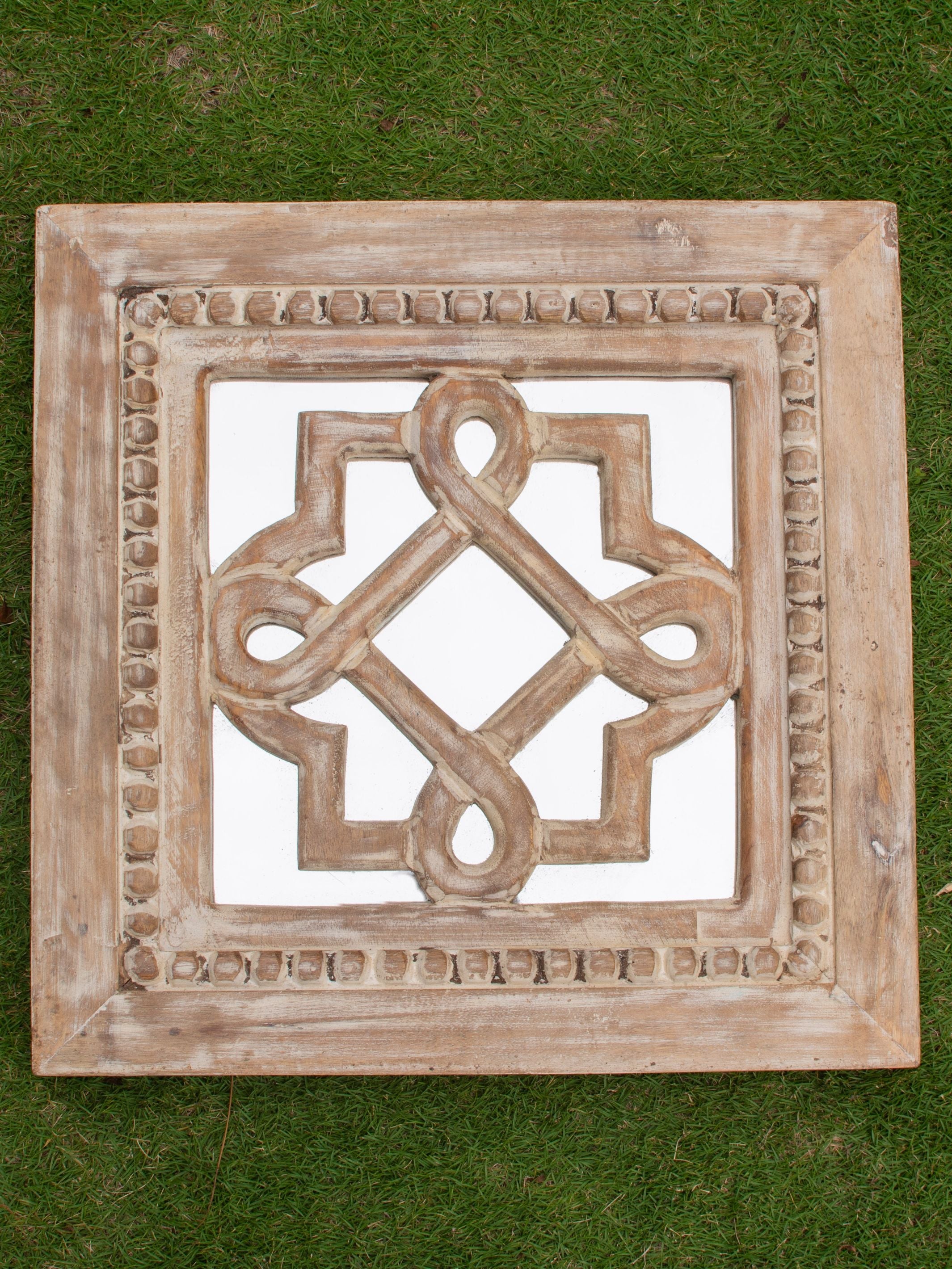 Aasma Wooden Carved Wall Mirror