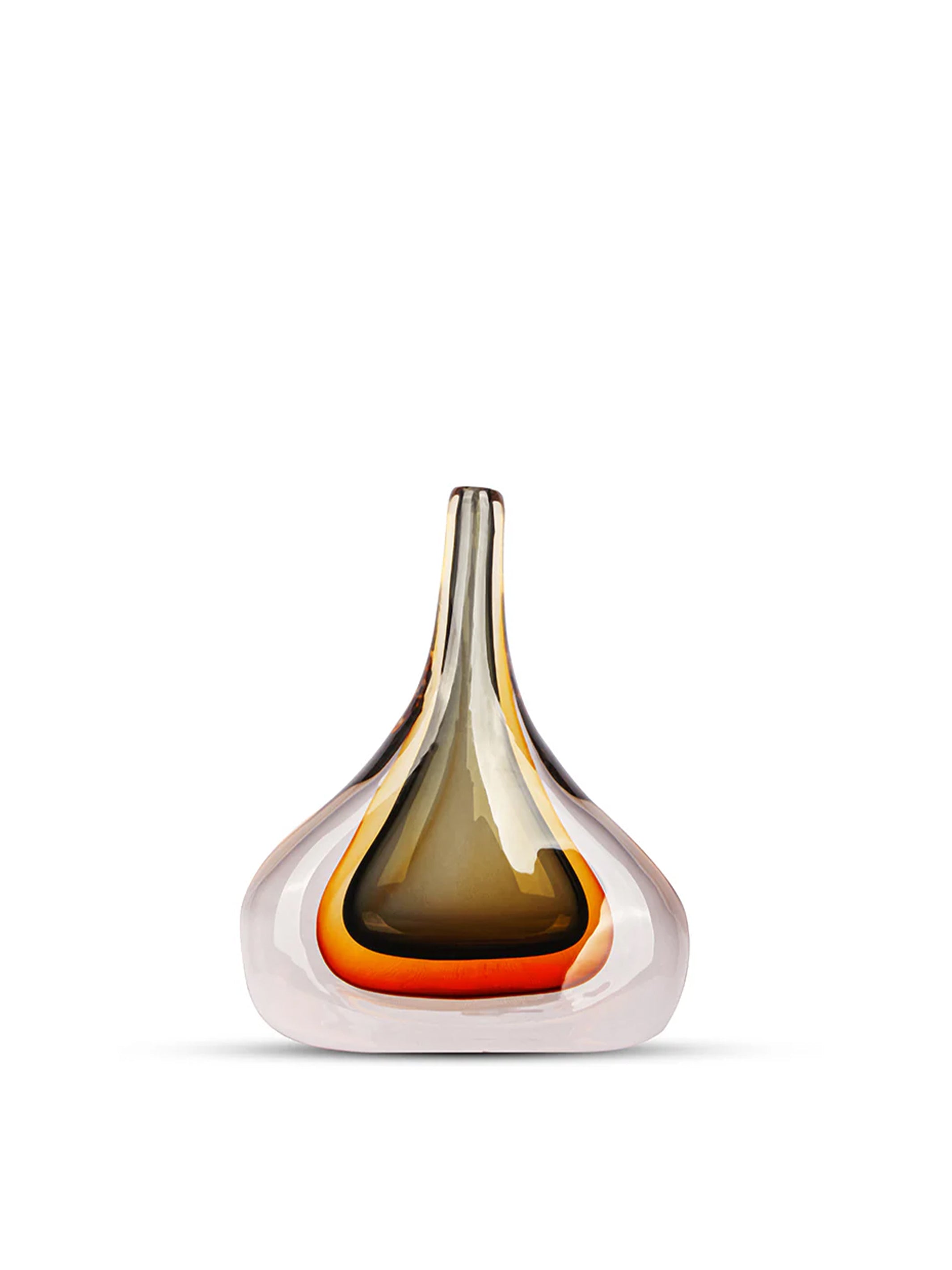 Amber Aura Glass Vase