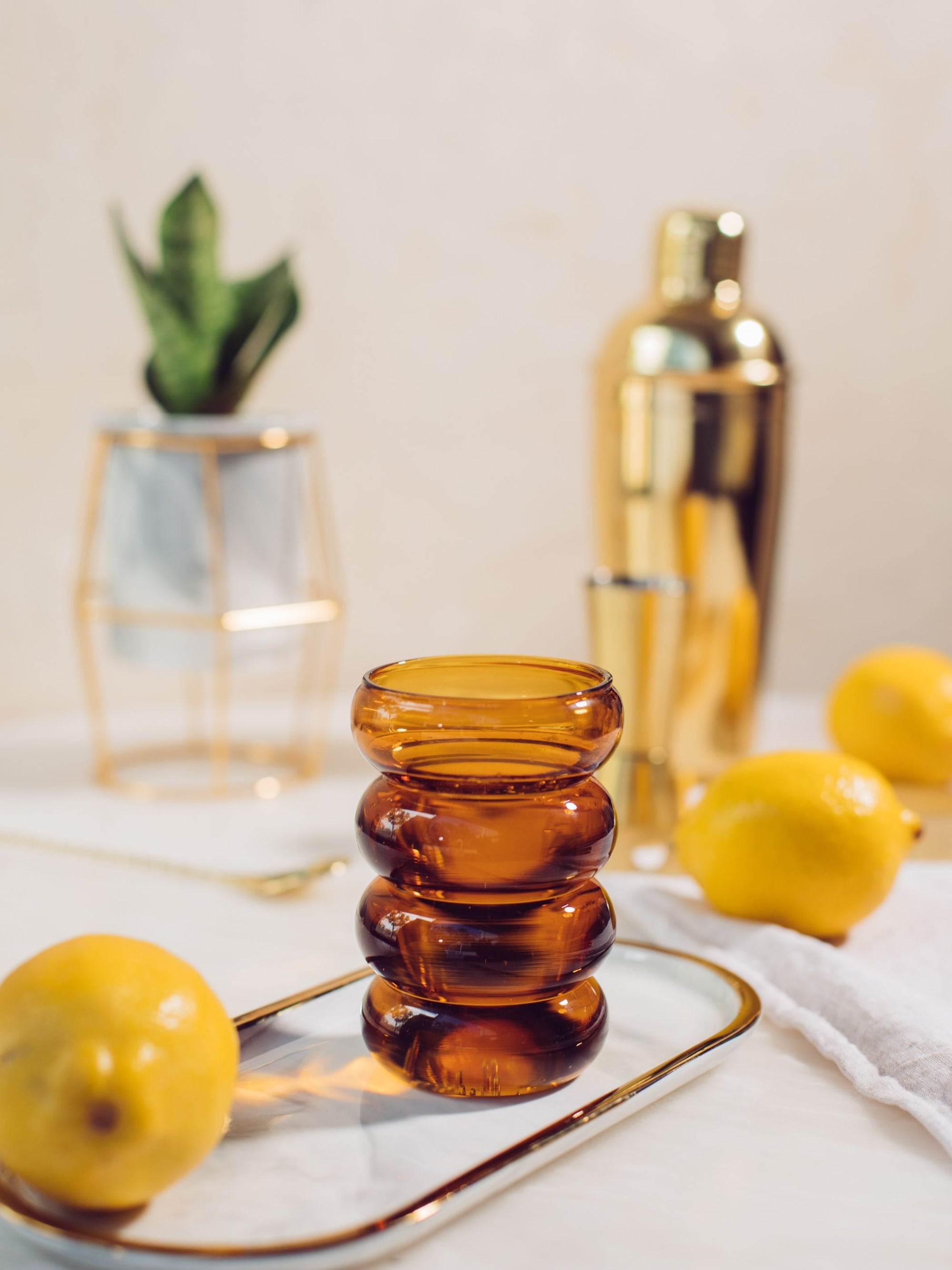 Amber Ring Glass Set Of 4