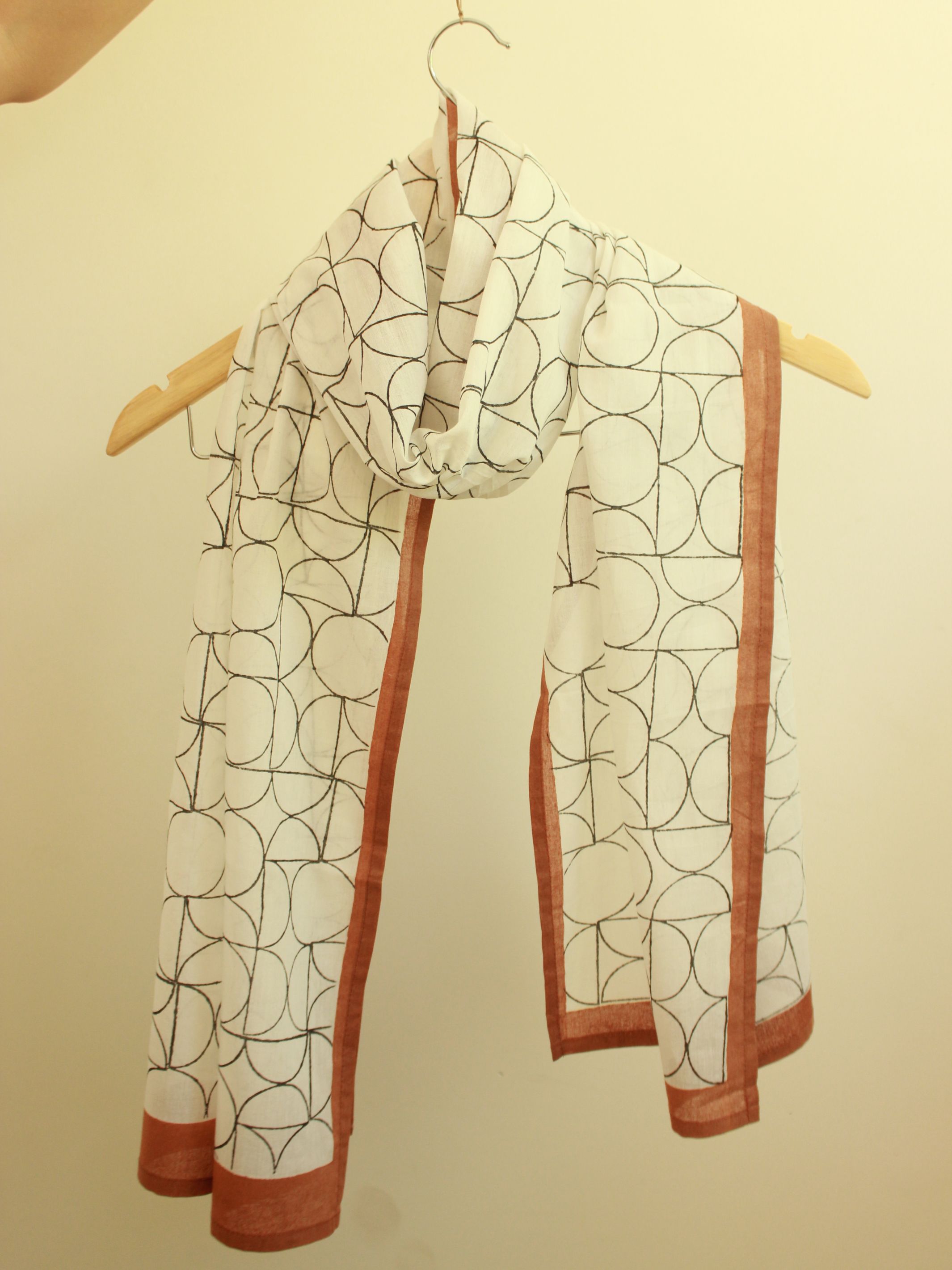 Cotton Scarf Stole - Art Deco