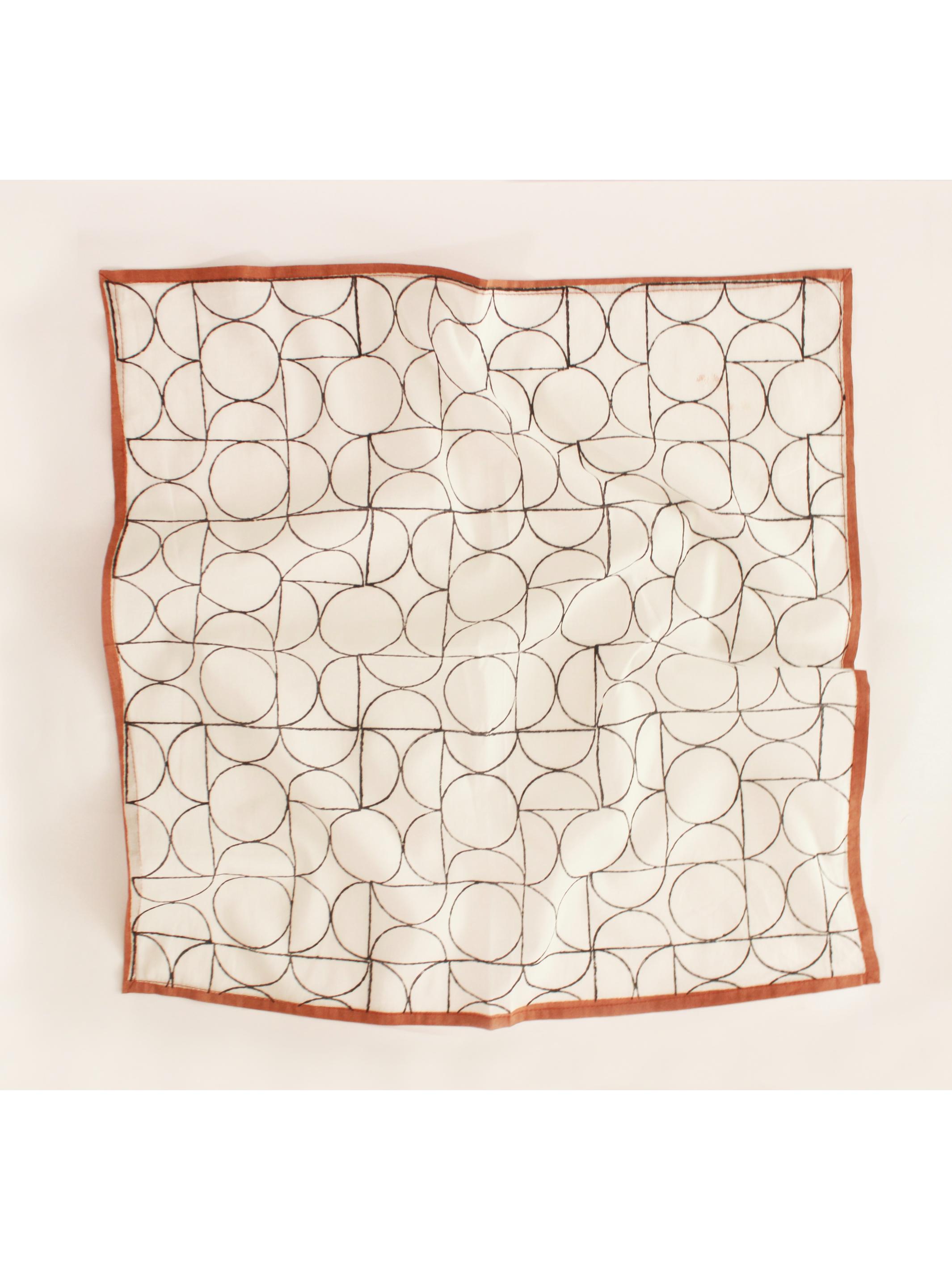 Cotton Square Scarf - Art Deco