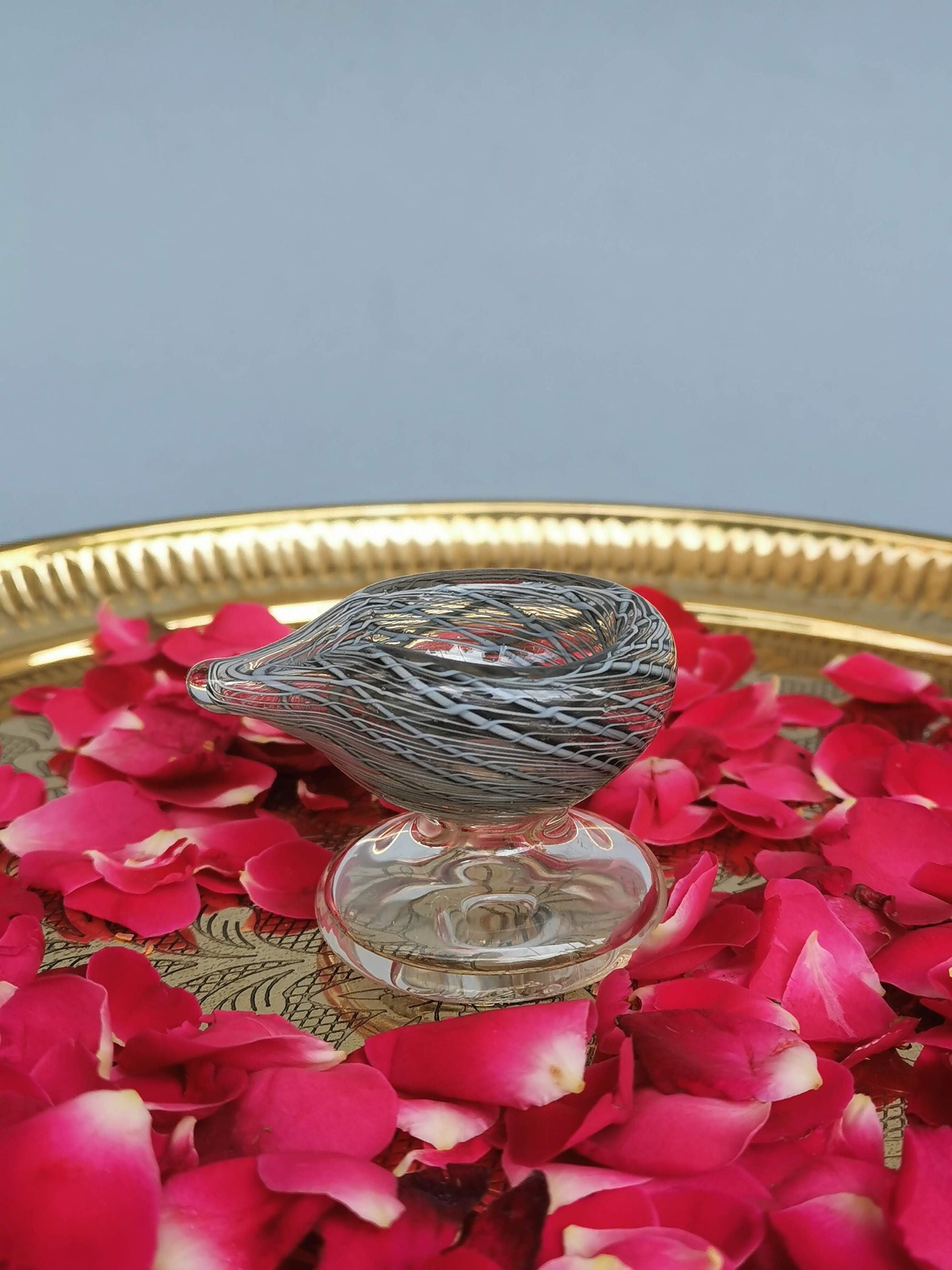 Art Glass Puja Diya- Brahmam Deep