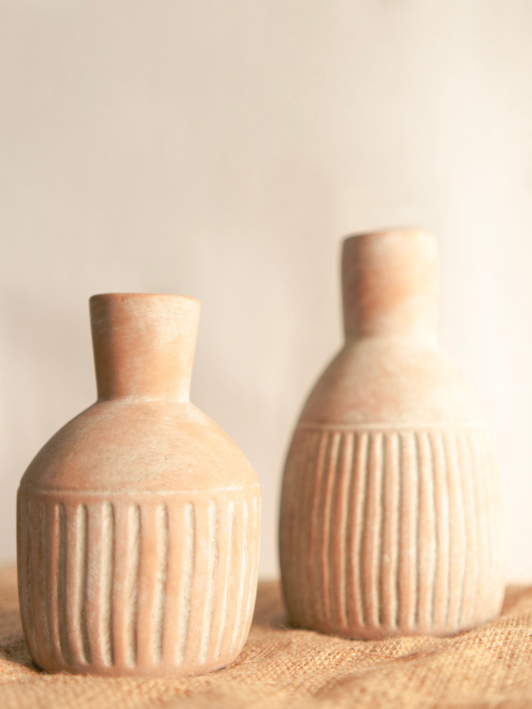 Old World bloom vase set of 2 with bunch