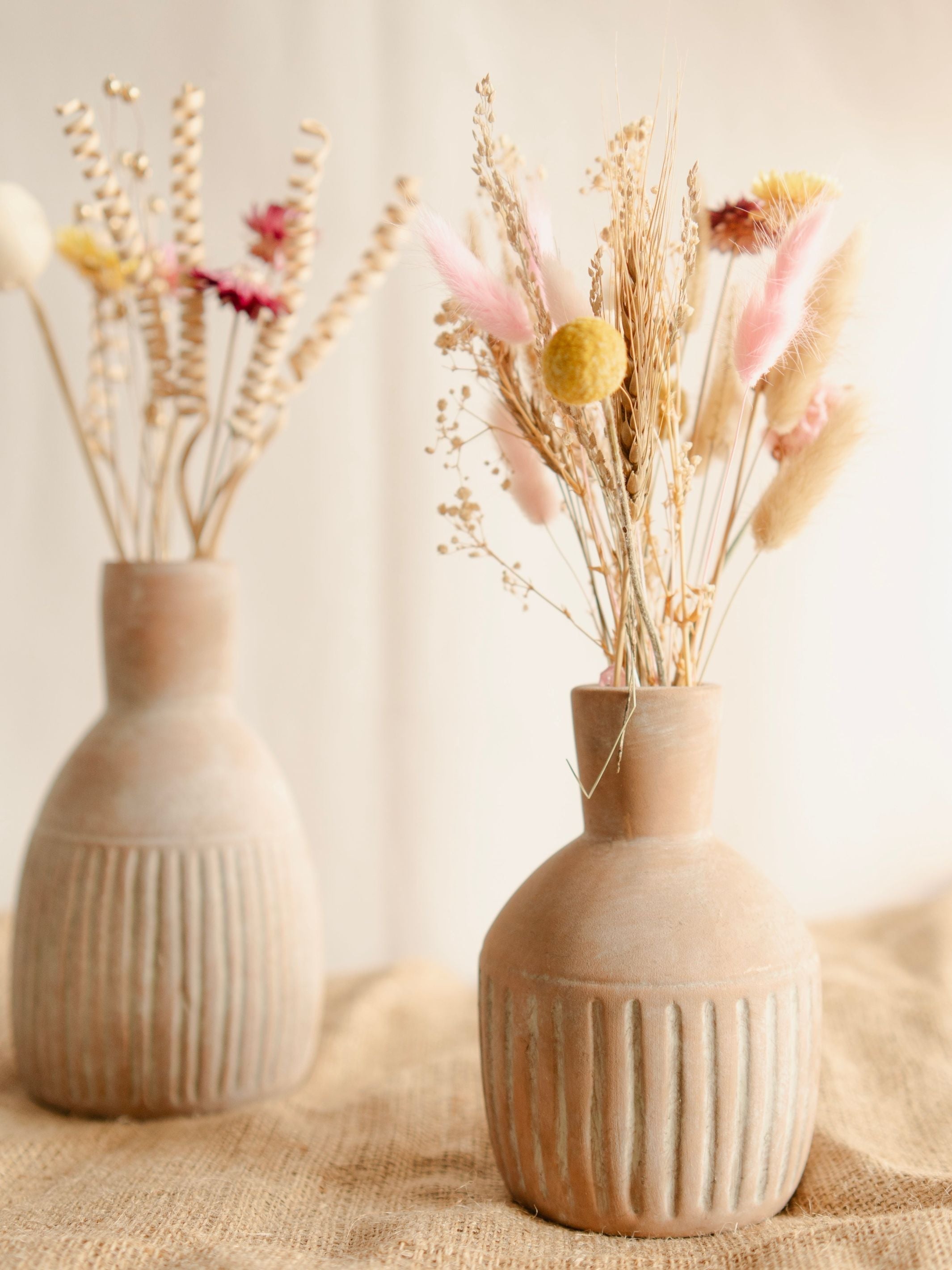 Old World bloom vase set of 2 with bunch